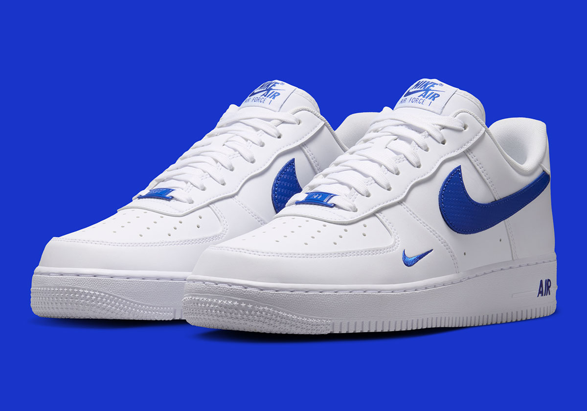 【預訂】NIKE AIR FORCE 1 LOW 白寶藍刺繡剔-MEN