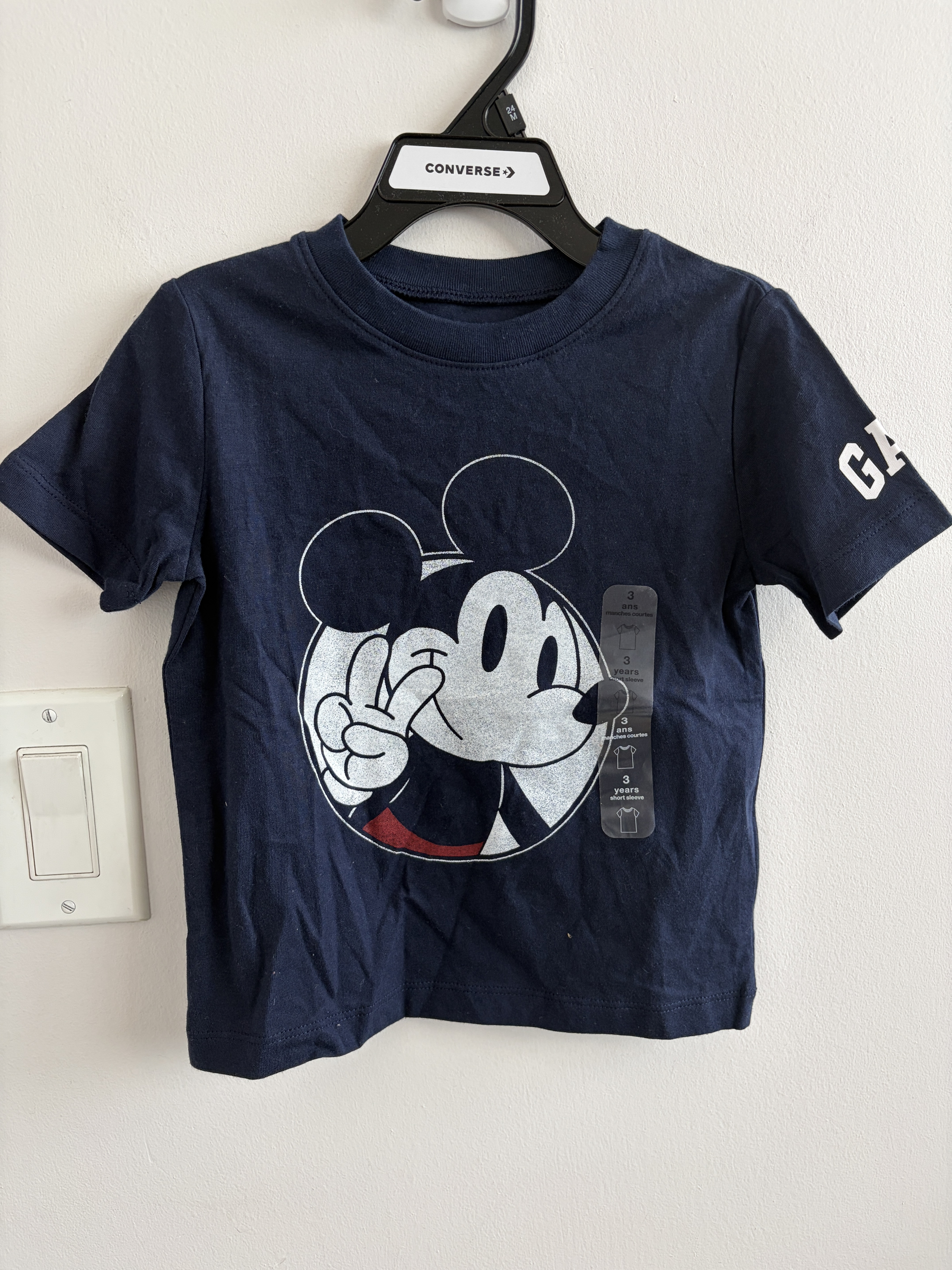 GAP 小男童 聯名款 圖案 長TEE (2色)