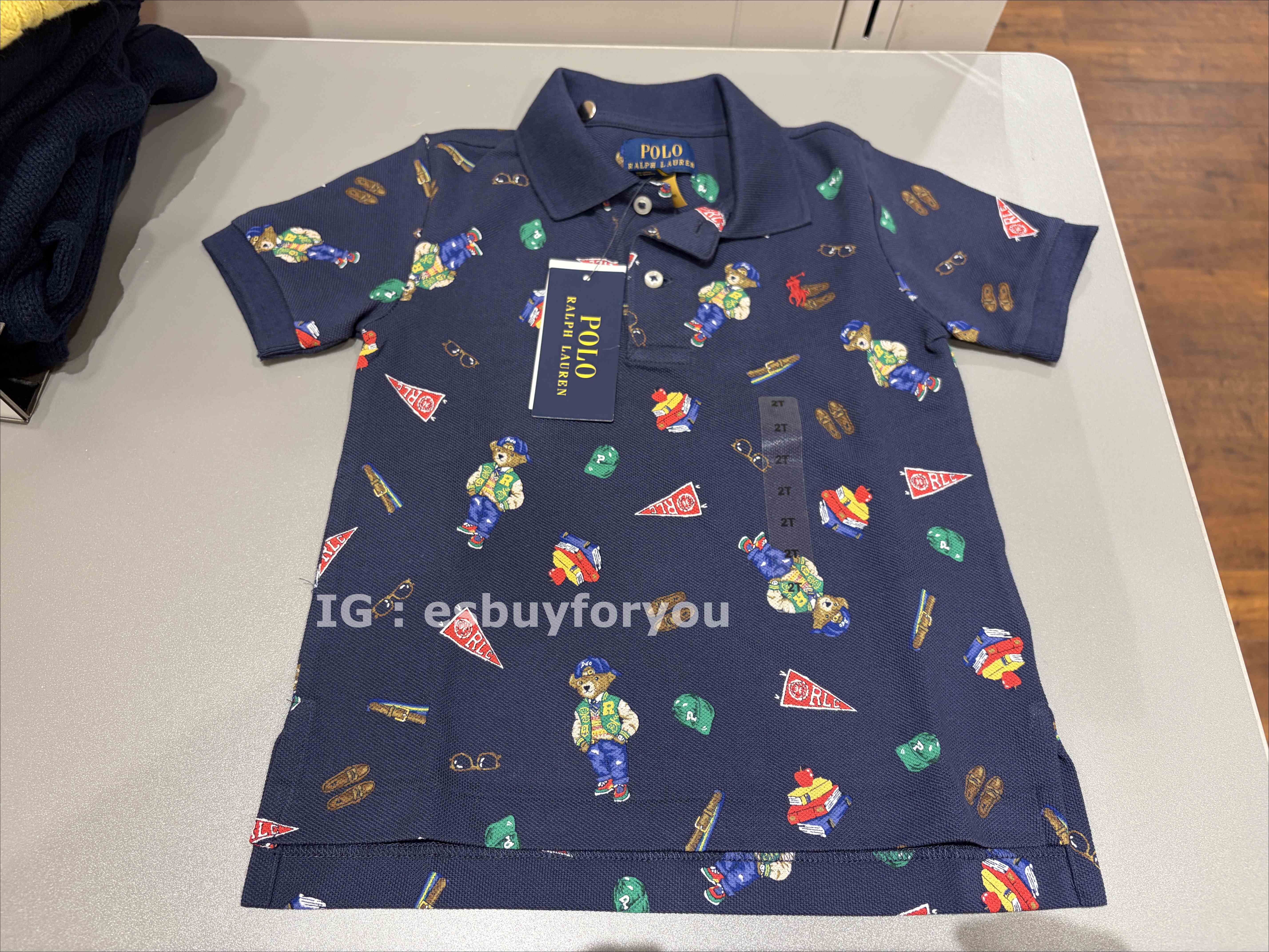【限時】POLO Ralph Lauren 小男童 滿版 Polo小熊 短TEE
