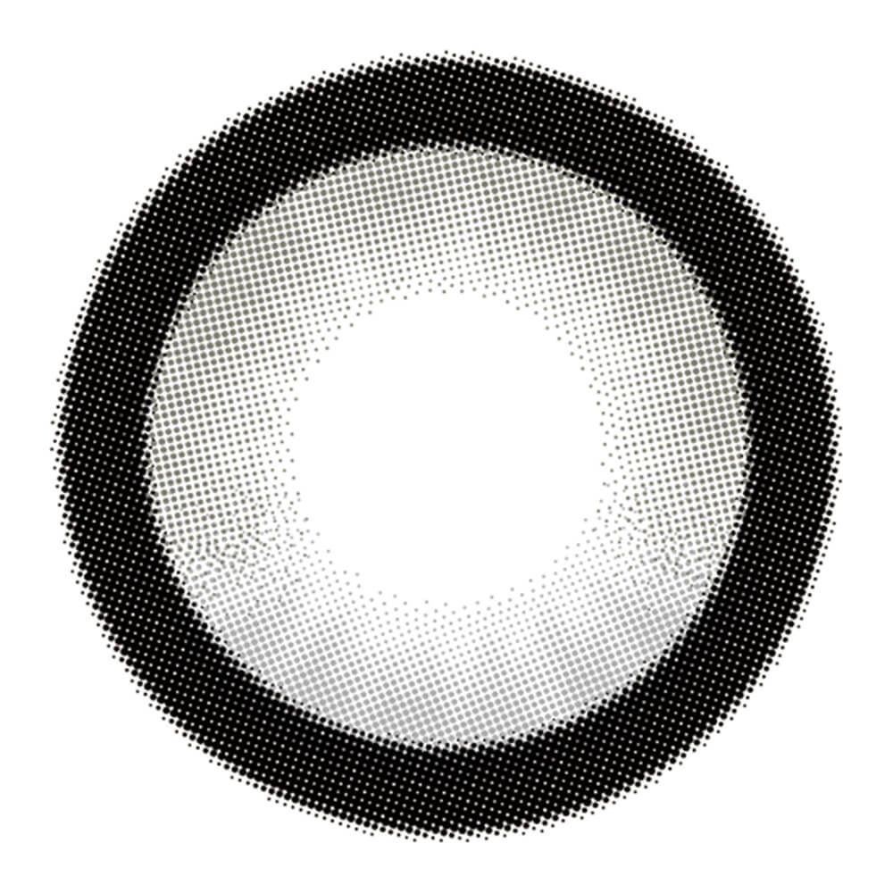 [Fixed Highlighter] Flurry 1 Day Ring Glossy Gray | Daily Disposable Makeup Contact Lenses | 10 lenses per box