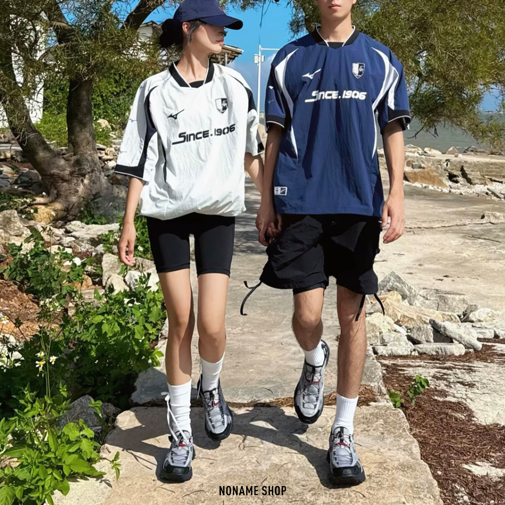 MIZUNO 美津濃 LOGO 復古 V領 足球衣 短袖 三色 (男/女款)
