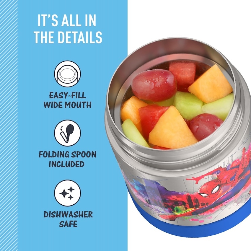 美國 Thermos SpiderMan 不鏽鋼真空兒童保溫食物壺