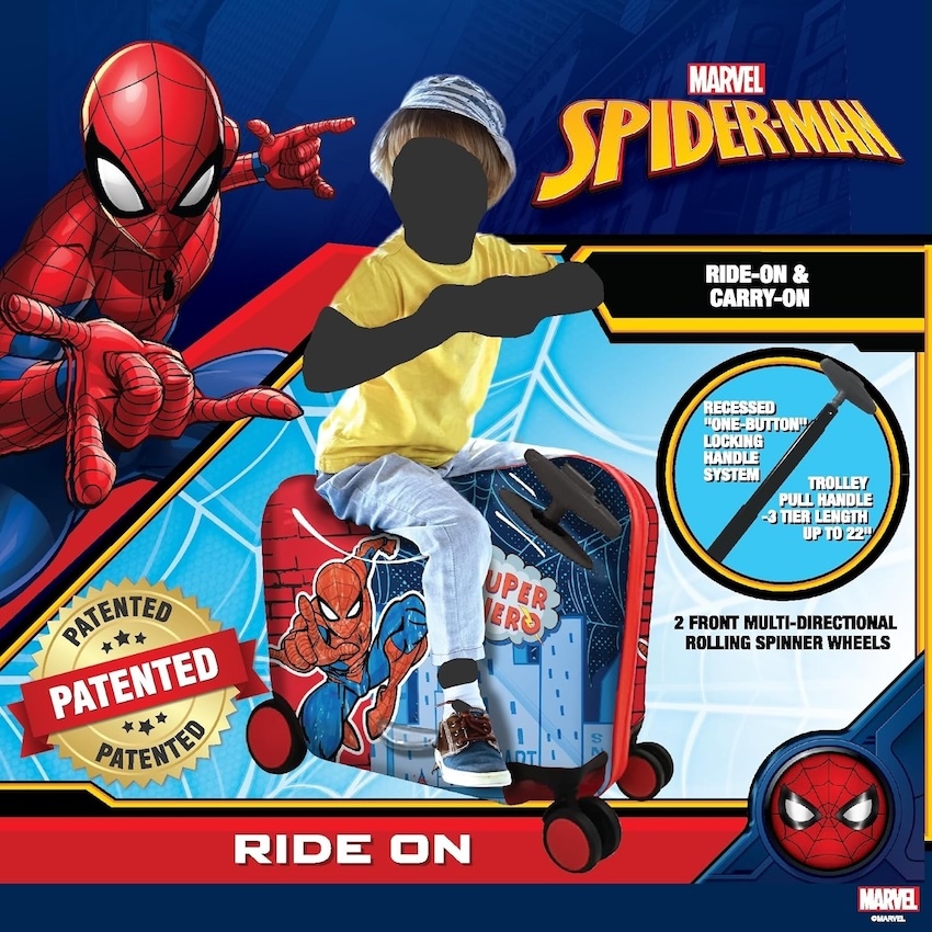 美國 Ride on 18" SpiderMan 兒童行李箱