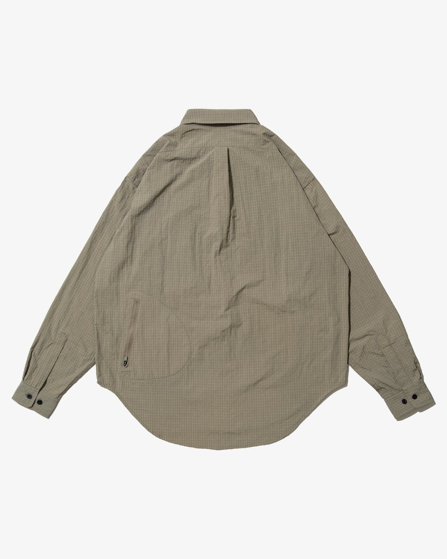 Demarcolab｜ATOM II GRID NYLON SHIRT (SAGE)