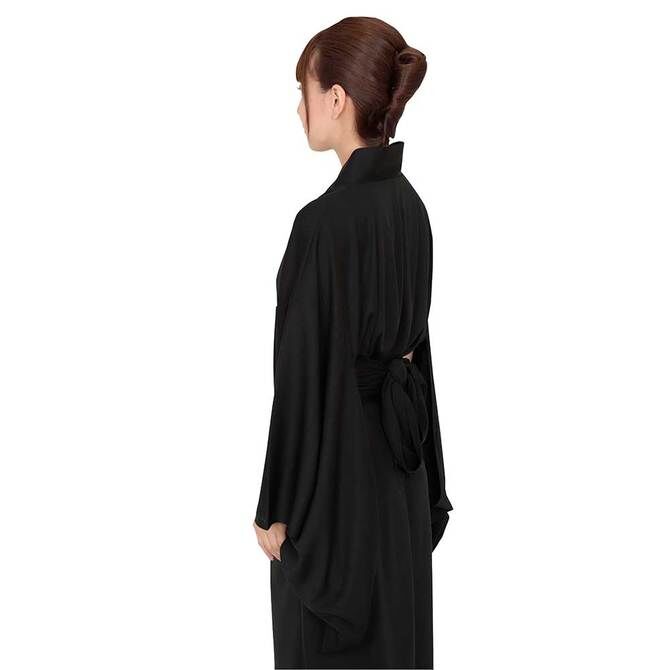 bewith黑色和服上身效果 未亡人角色扮演服裝