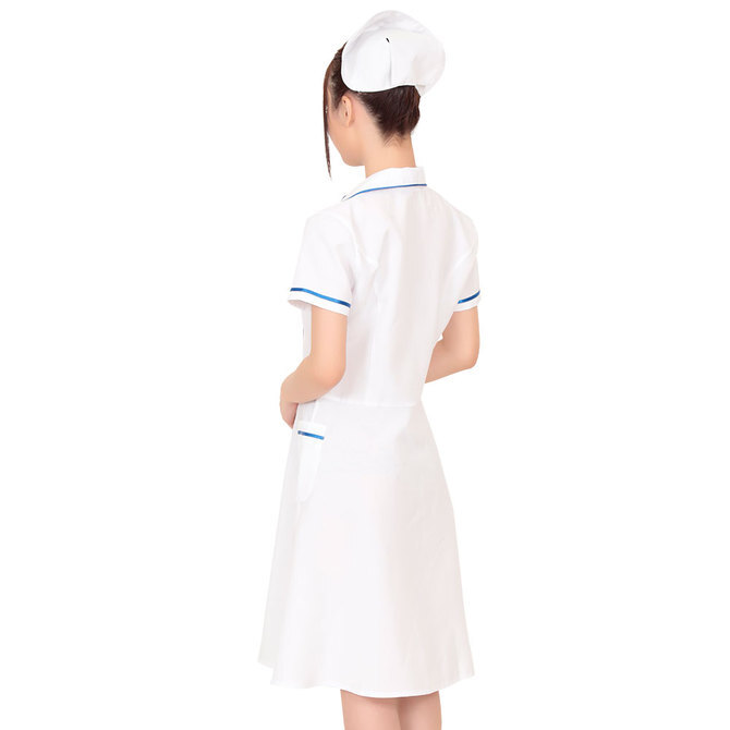 bewith白色護士制服上身效果 白衣天使角色扮演服裝