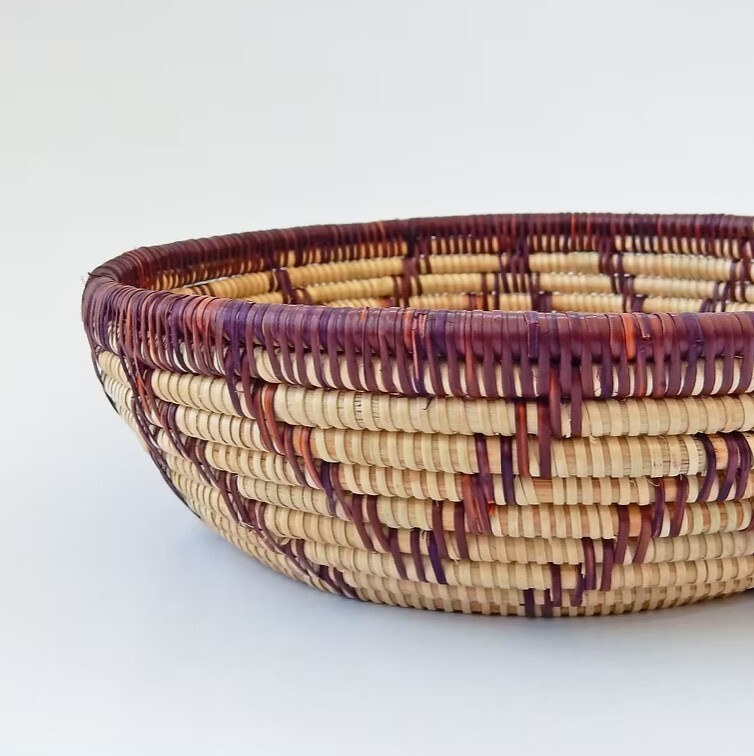 柳藤編織圓盤｜Rokita Bowl 深褐｜柬埔寨