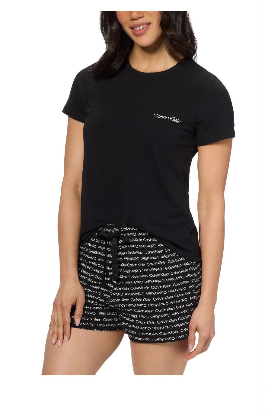 [USW] CALVIN KLEIN BLACK WOMEN'S PAJAMA SET, UZZ400 (UZZ400)