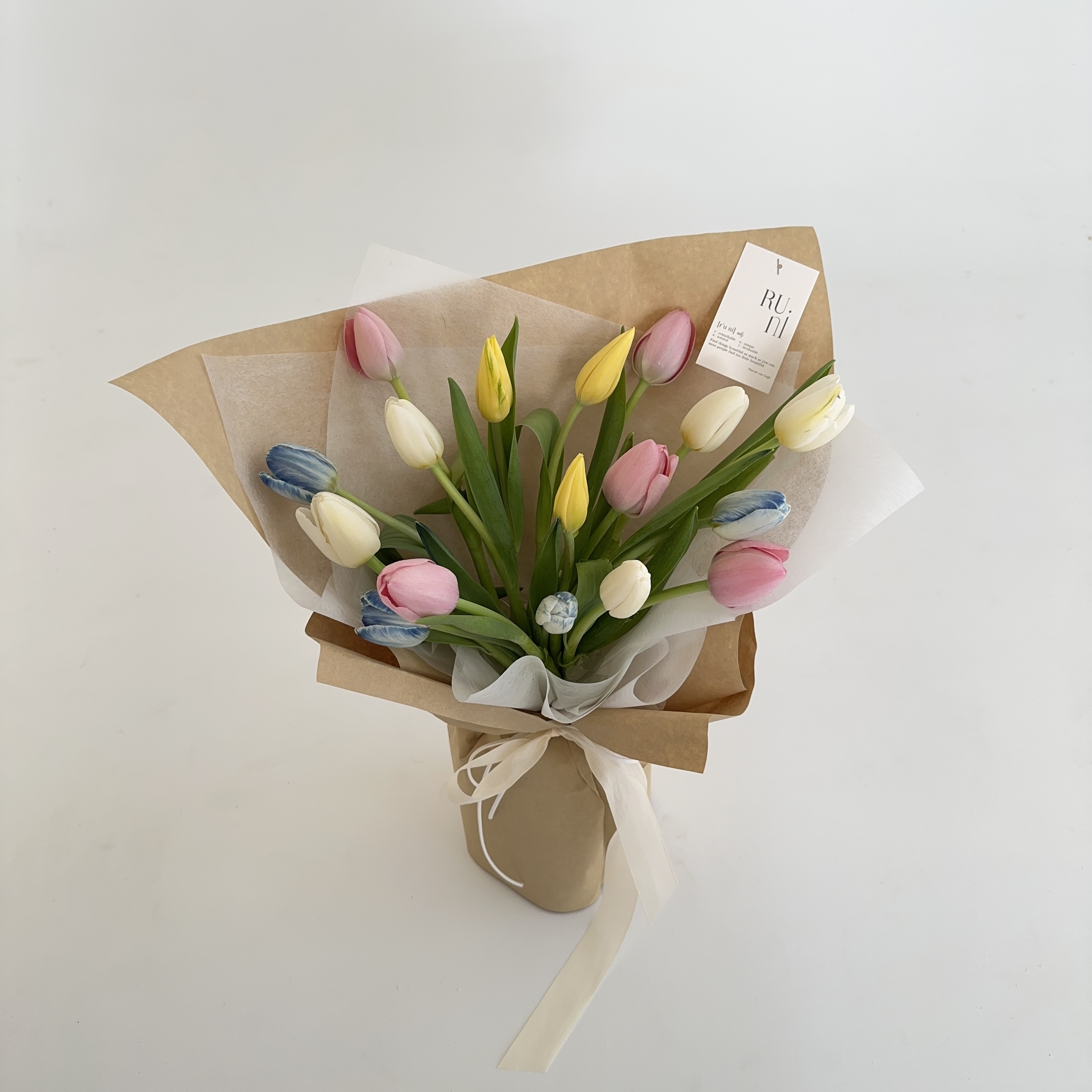 鬱金香花束-三色款鬱金香花束 (可選不同色系及尺寸)