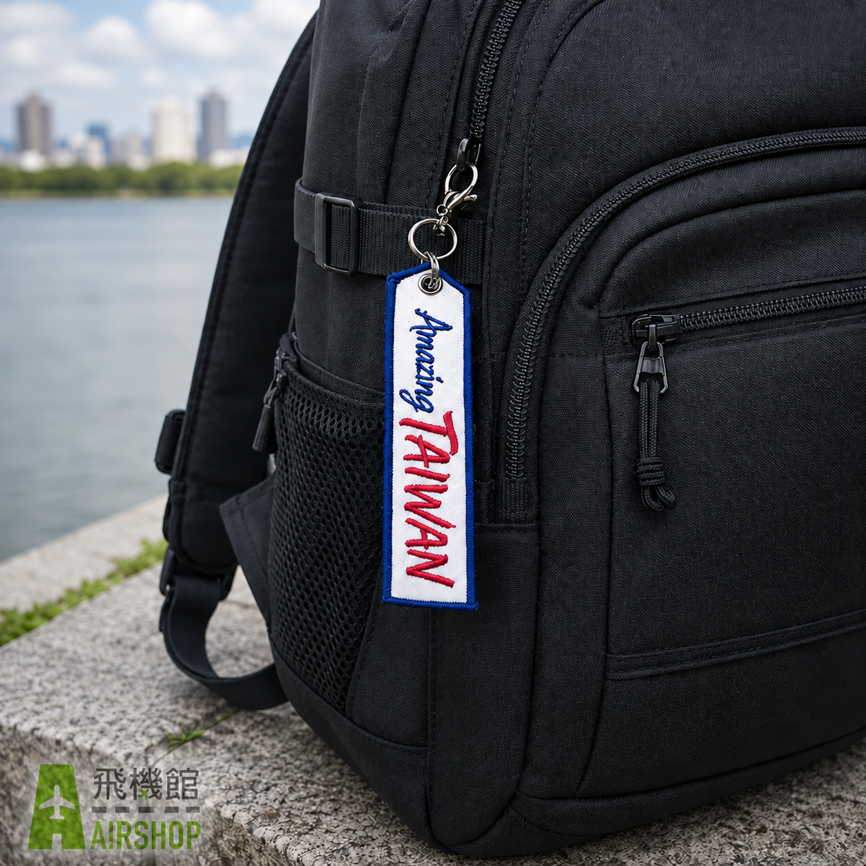 AIRSHOP 我愛台灣 101建築 刺繡飄帶鑰匙圈