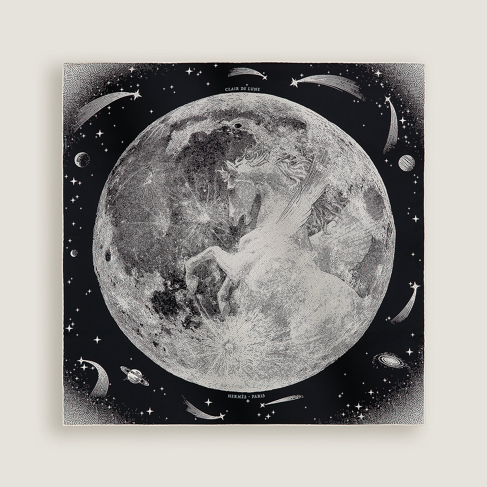 Clair de Lune scarf 70 noir/blanc