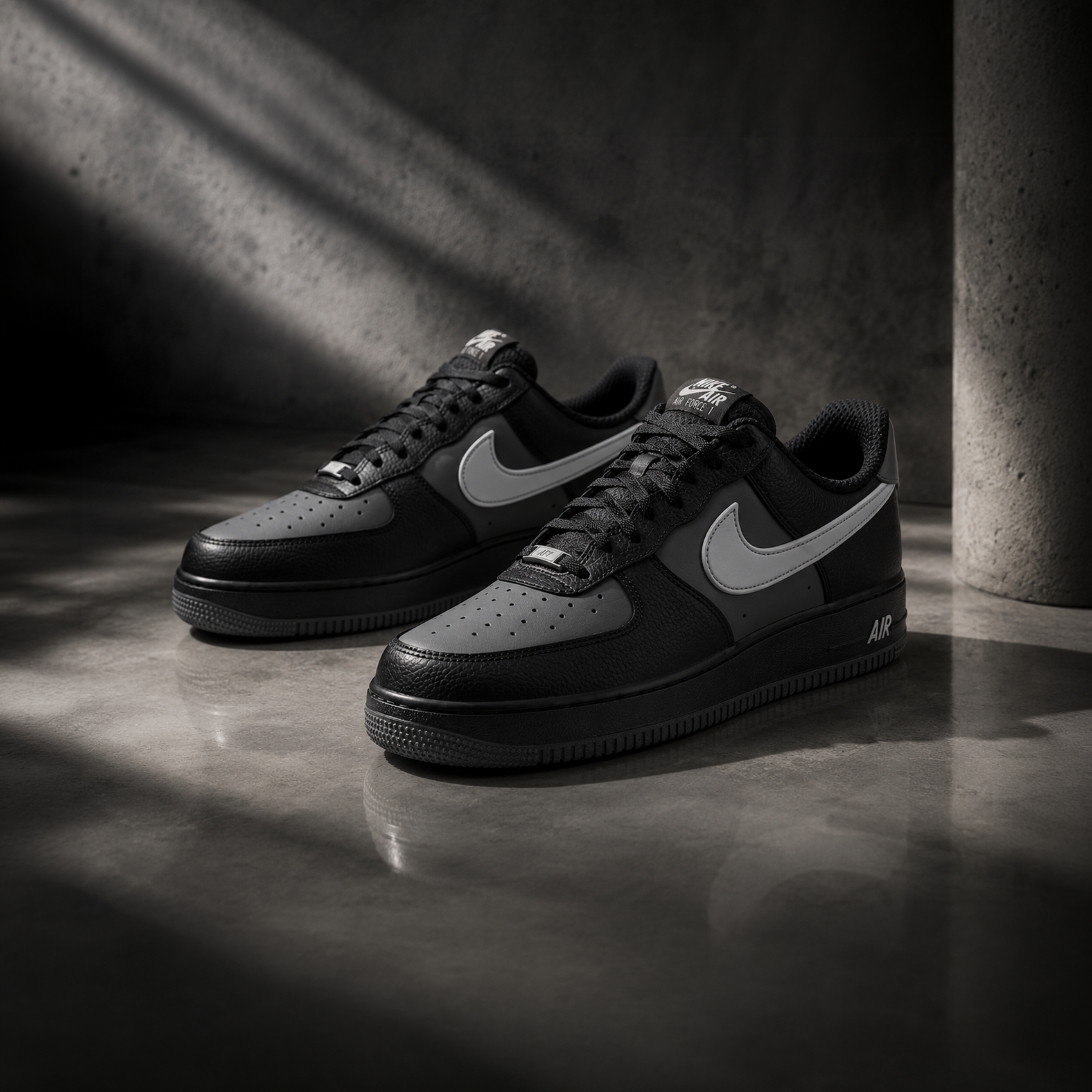 NICEDAY 代購 Nike Air Force 1 立體勾 黑灰 黑 黑白 小勾 OREO IR1475-010