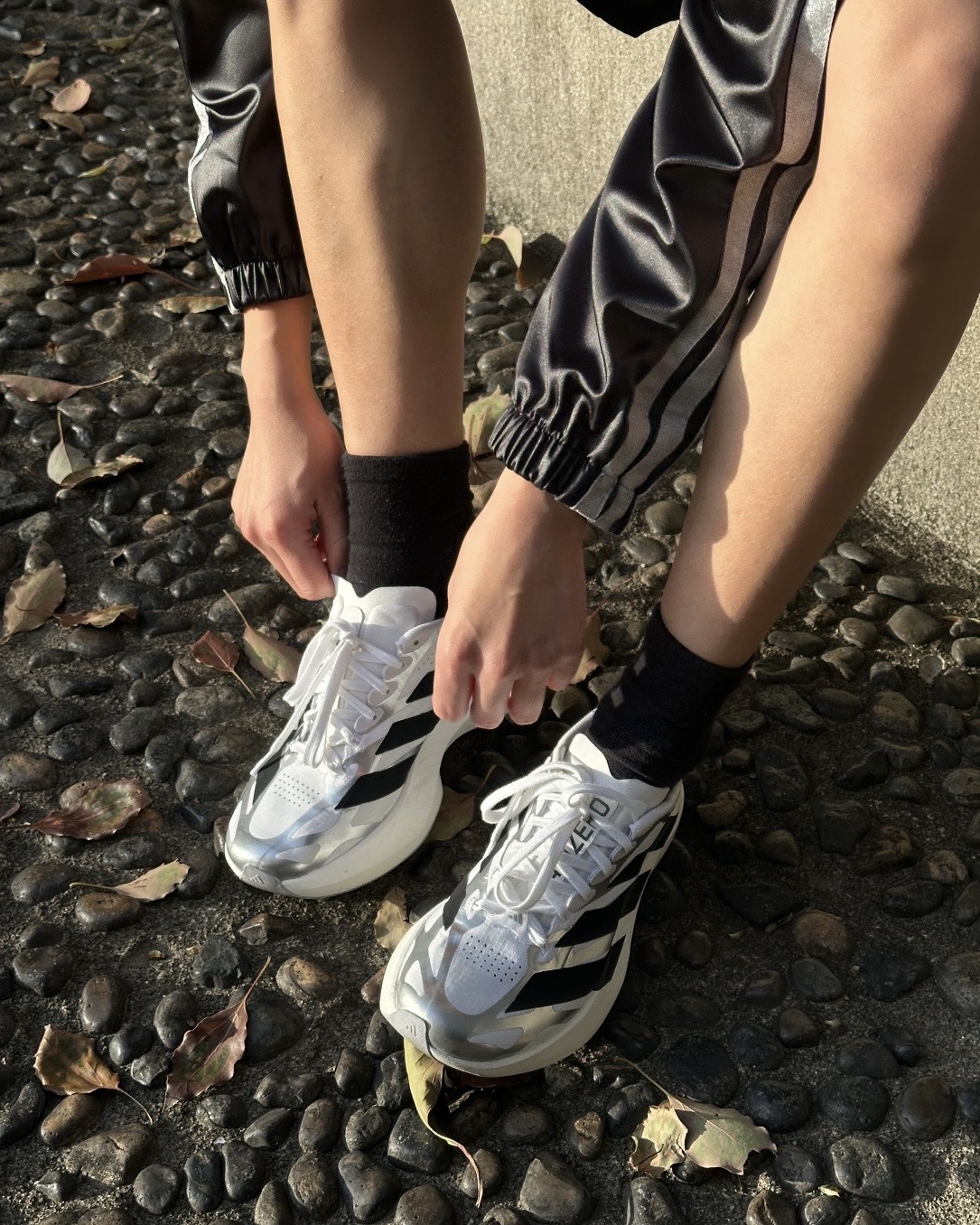 Adidas Adizero EVO SL 緩震 運動 慢跑鞋 白灰