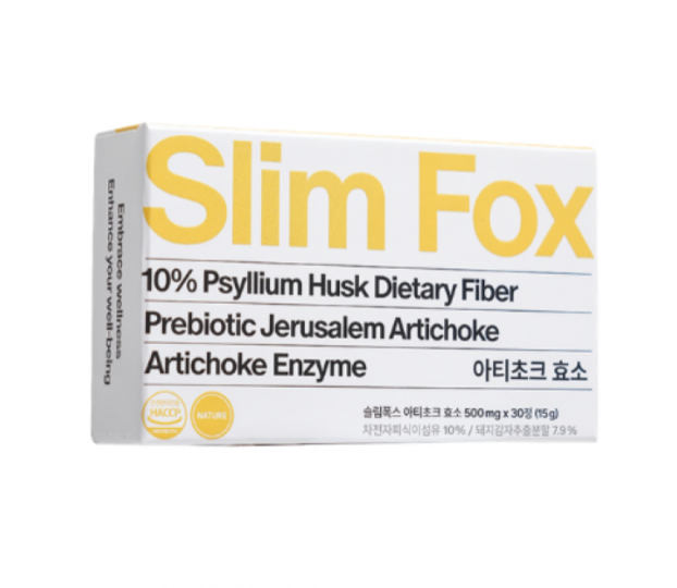 LE260619-S1 Slim Fox 菊芋洋子殼便秘膳食纖維酶 500mg x 30粒 EXP:05/2027 (共3盒，共3個月份量)