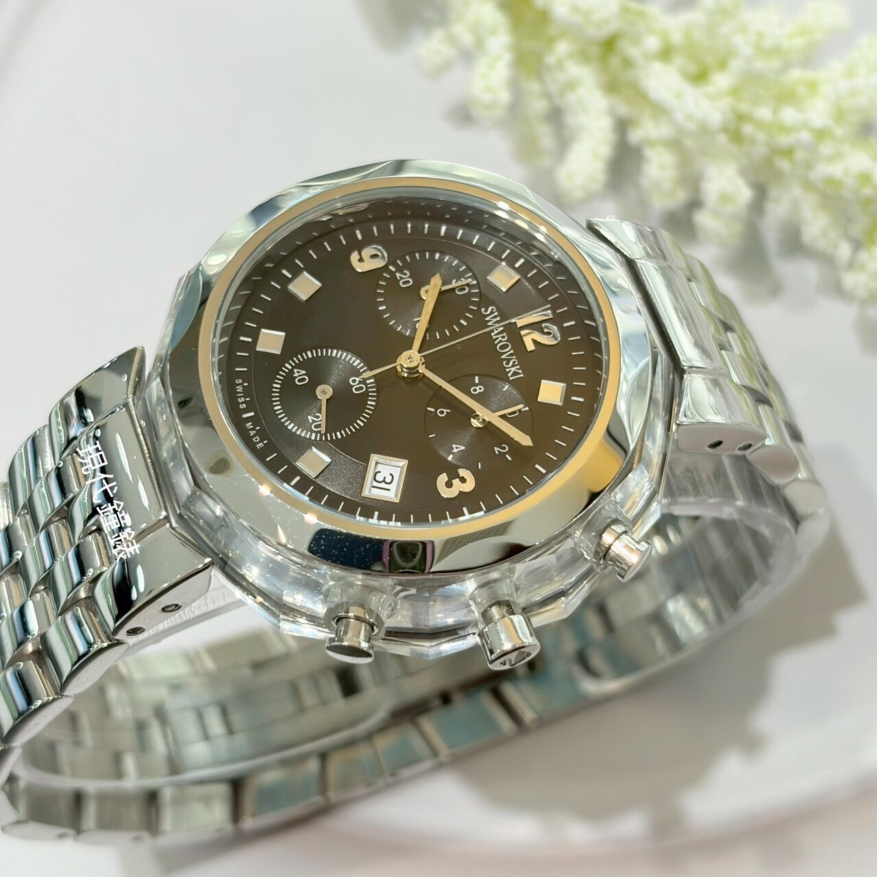 【SWAROVSKI施華洛世奇】知性三眼女錶 685 201-A 36mm 現代鐘錶