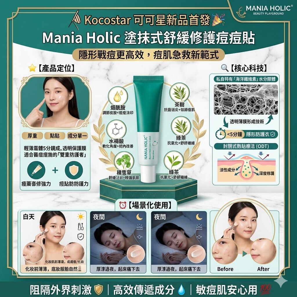 UN16  Mania Holic塗抹式舒緩修護痘痘貼  EXP28.02