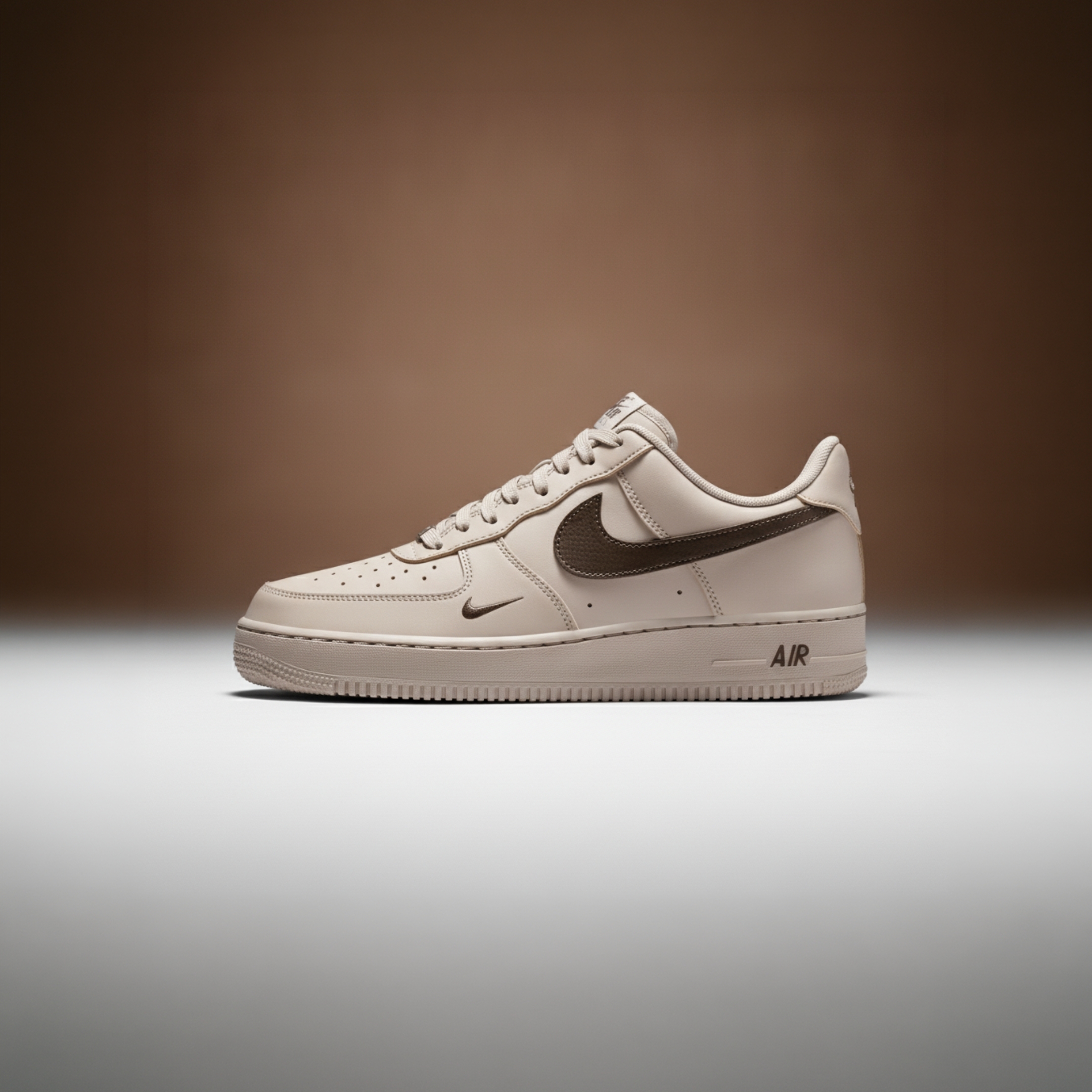NICEDAY 代購 Nike Air Force 1 '07 Newsprint 可可 摩卡 咖啡 淺棕色 小勾 IV5732-002