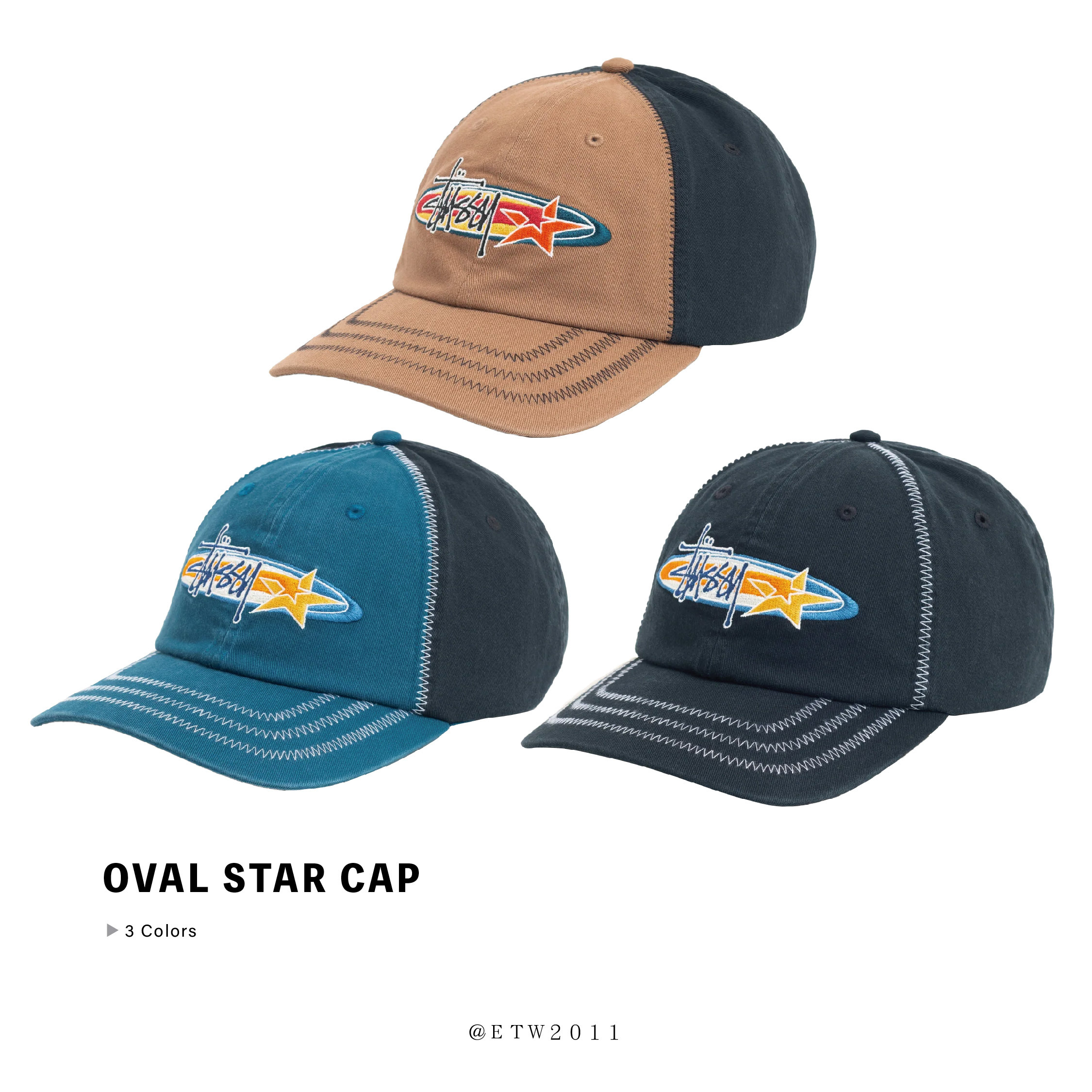 ☆ETW☆【EASY TO WEAR】Stussy 26SS OVAL STAR CAP 老帽 棒球帽 刺繡
