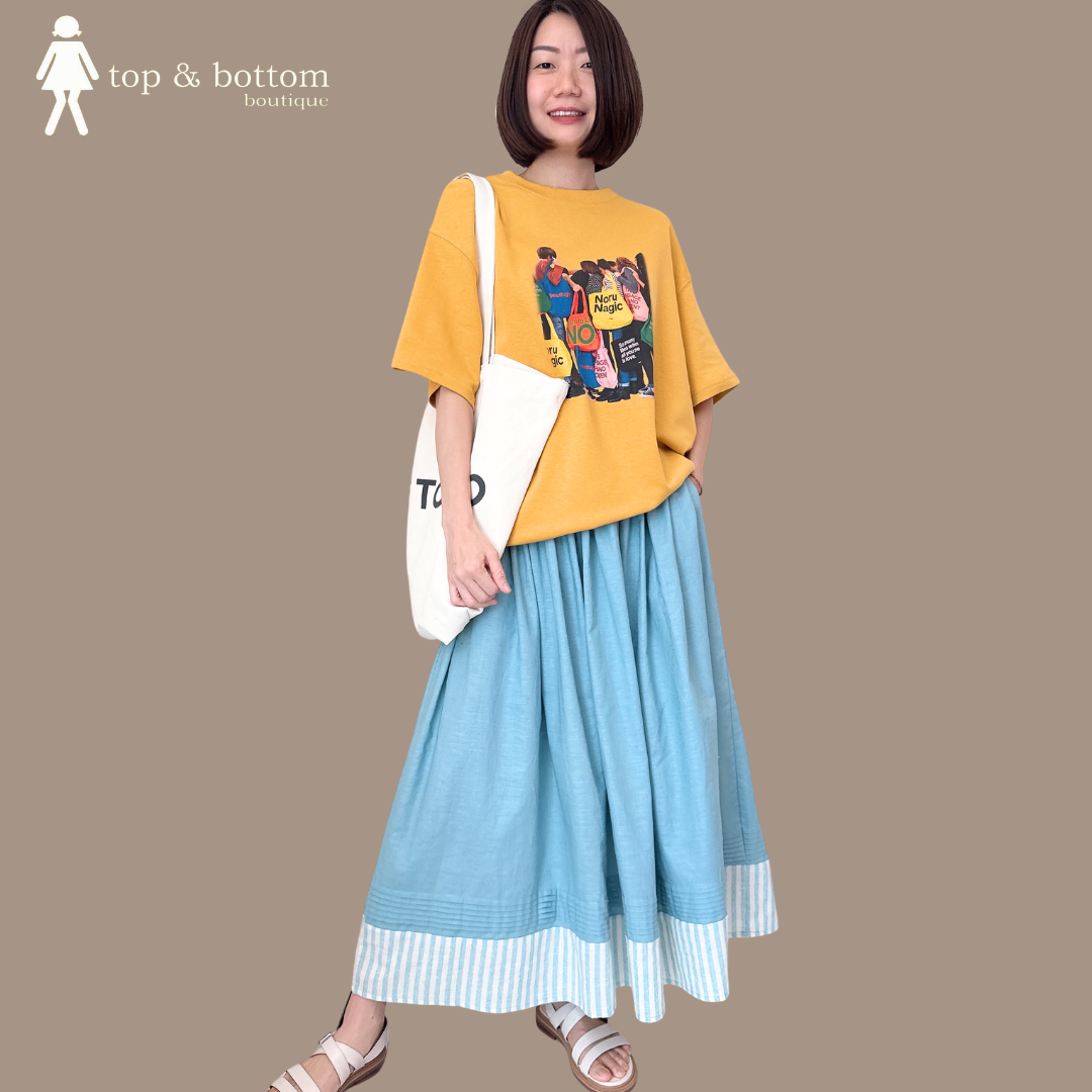 SHORT SLEEVE PRINTED LONG TEE