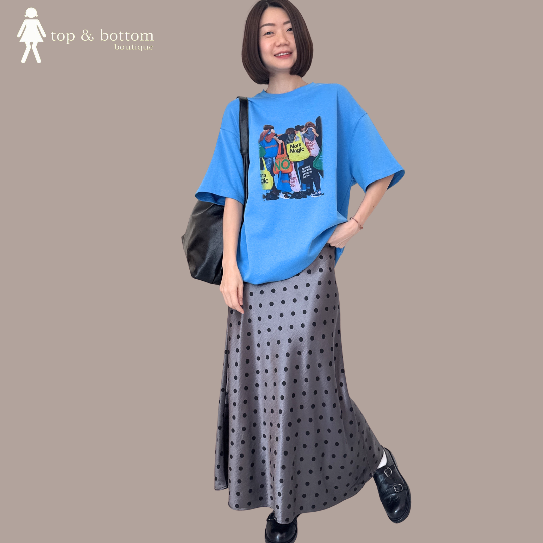 SHORT SLEEVE PRINTED LONG TEE