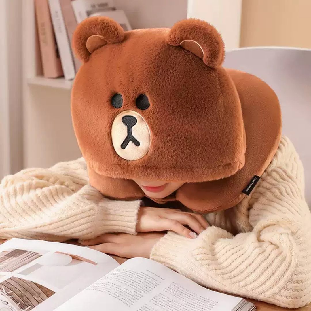 LINE FRIENDS  多功能連帽 U 型頸枕