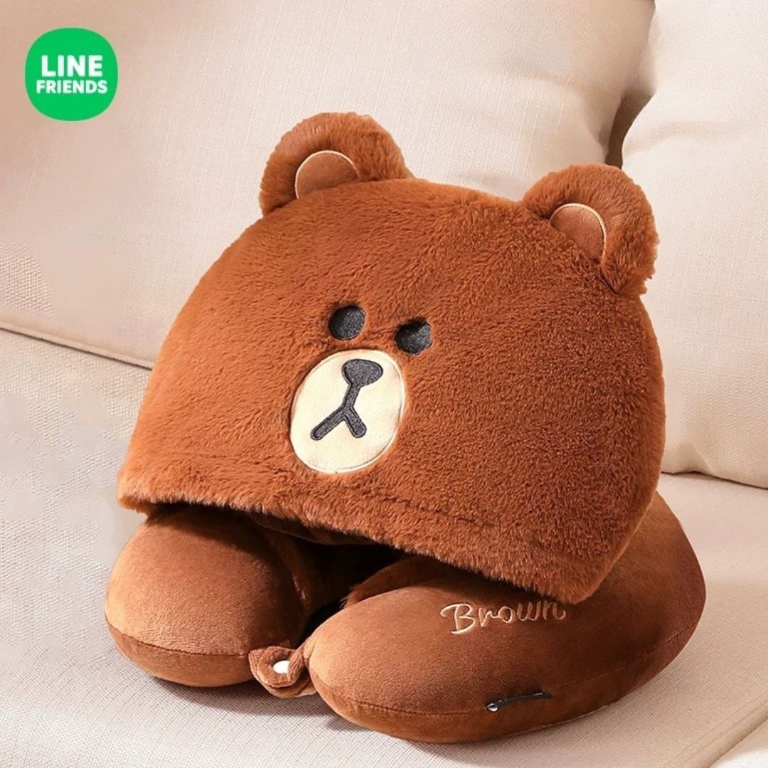 LINE FRIENDS  多功能連帽 U 型頸枕