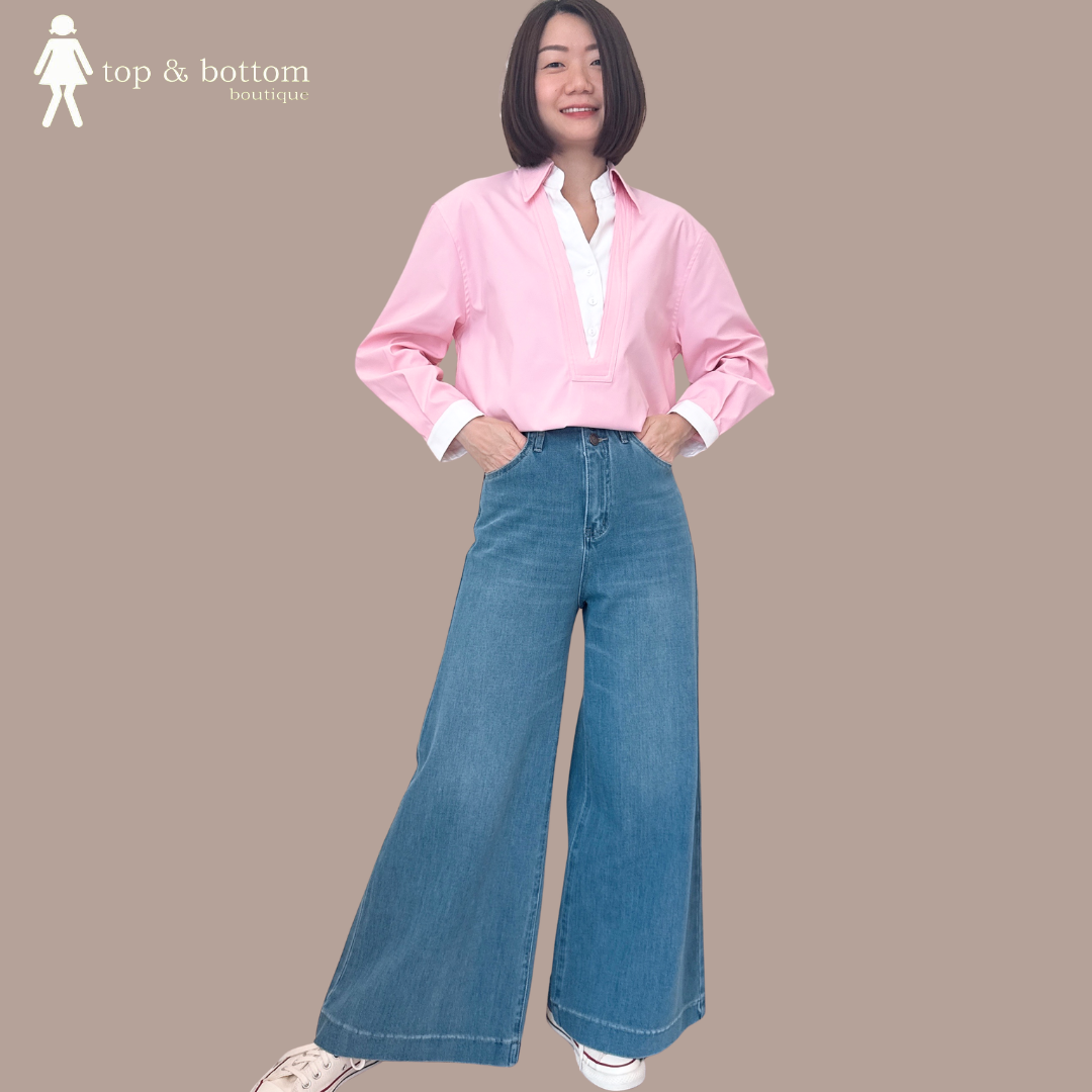 HIGH WAISTED WIDE LEG JEANS