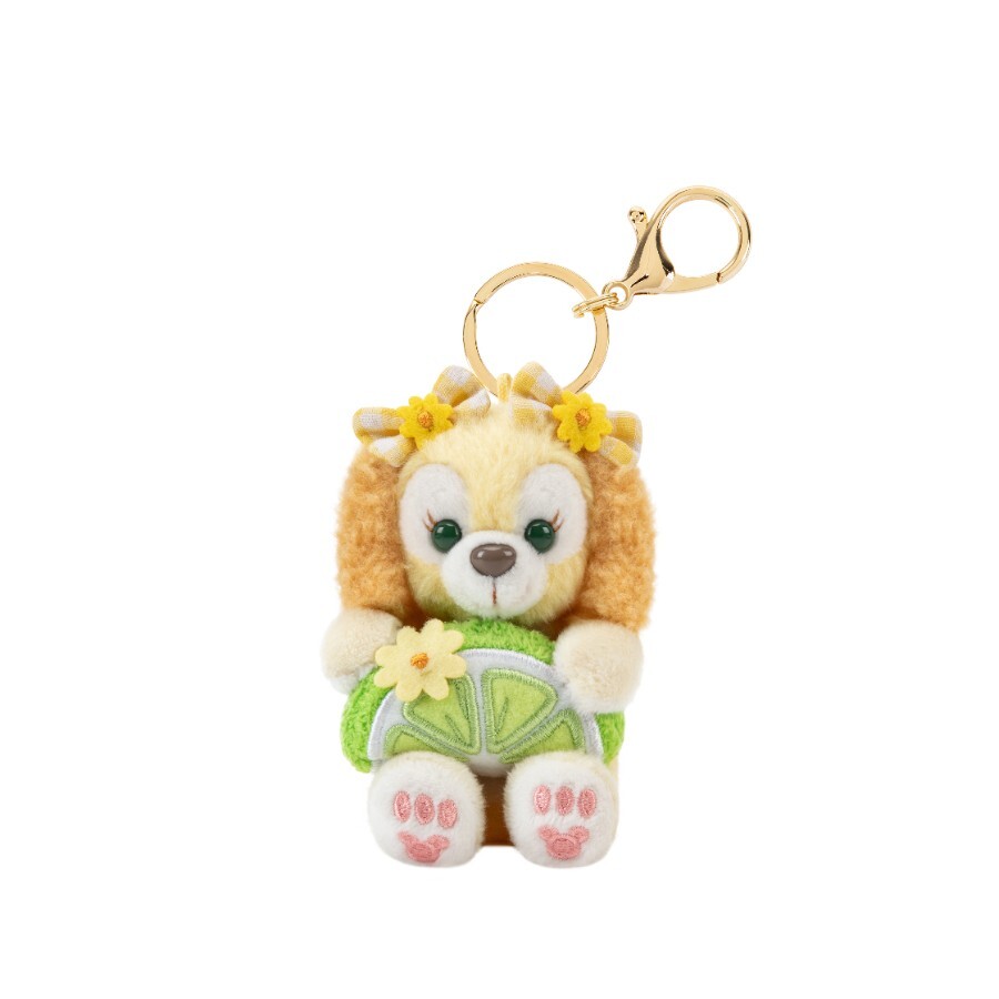 達菲 Duffy 與好友們 檸檬派對系列 可琦安 餅乾 CookieAnn 坐姿 絨毛 鑰匙圈 吊飾 -香港迪士尼樂園