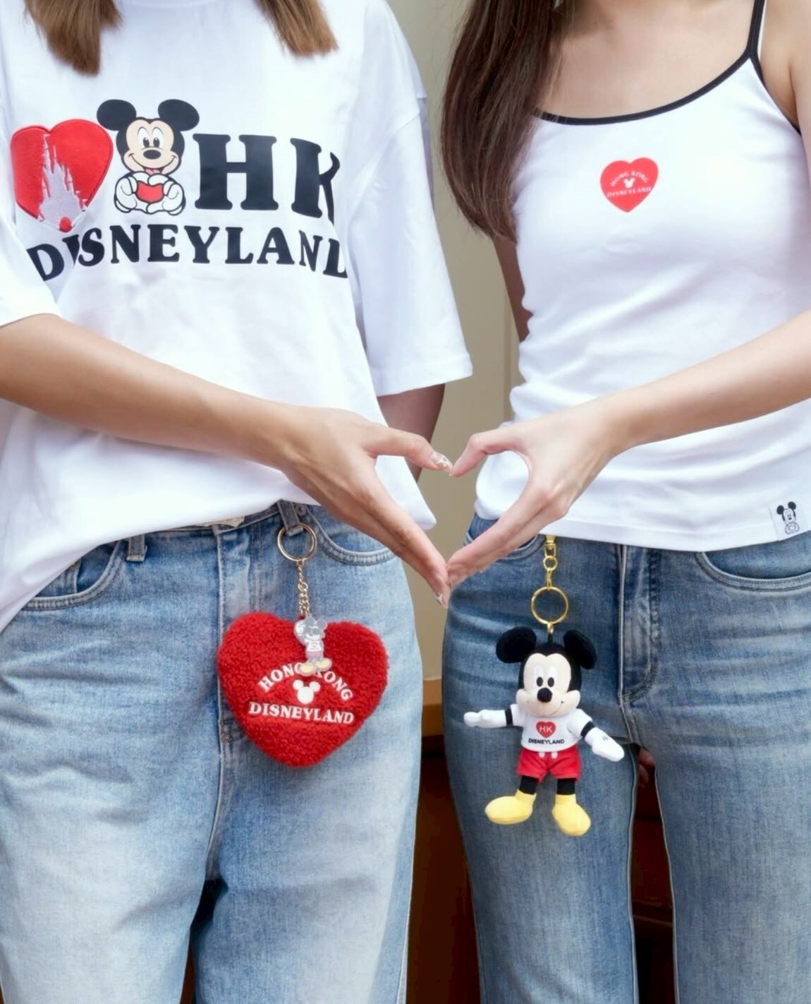 米奇愛香港迪士尼樂園系列 米奇 Mickey 愛心圖案 細肩帶 背心 -香港迪士尼樂園