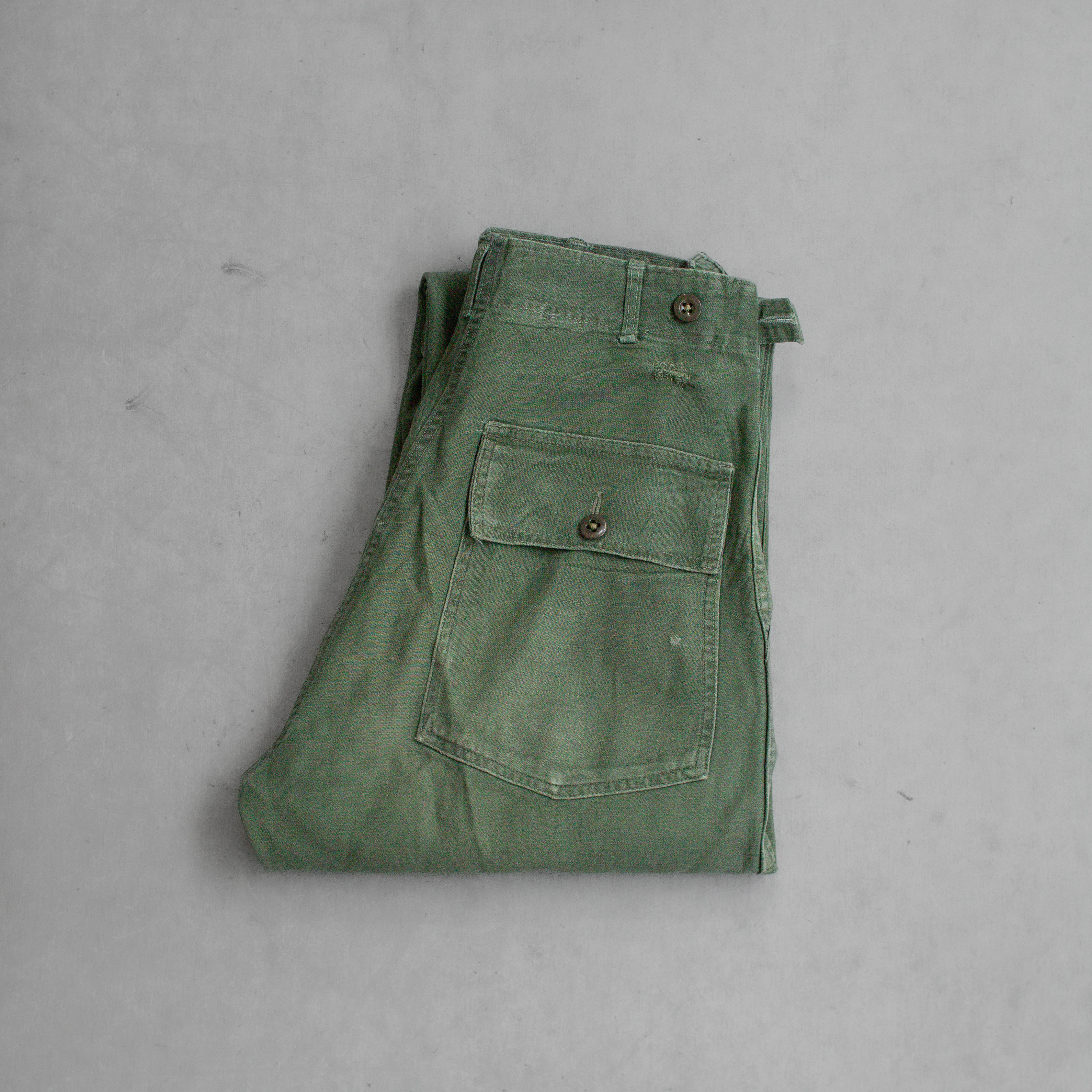 60S US ARMY OG107 FATIGUE PANTS 美軍 公發 直筒 軍綠 軍褲 E