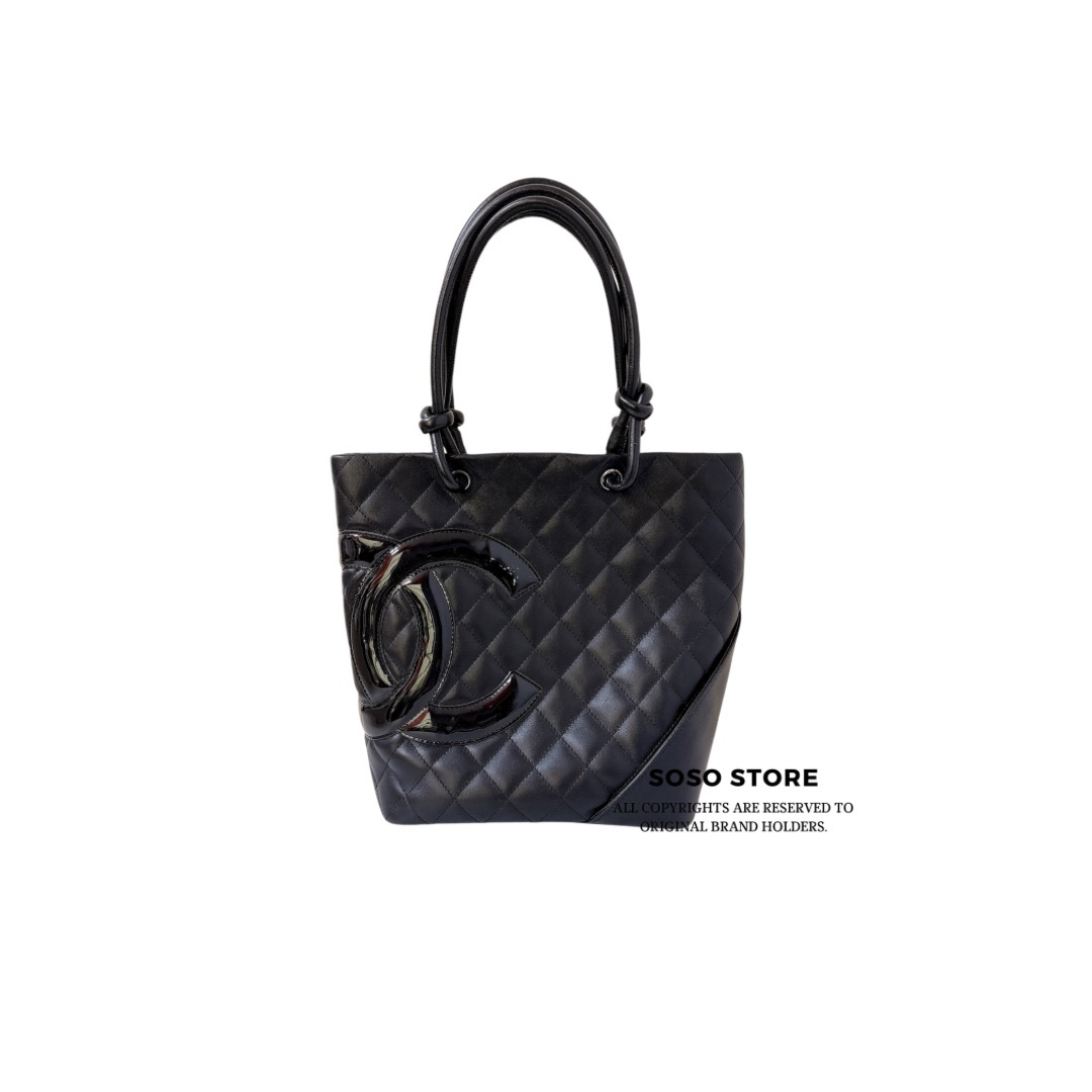 Chanel Cambon Ligne Tote Bag - Black / SHW