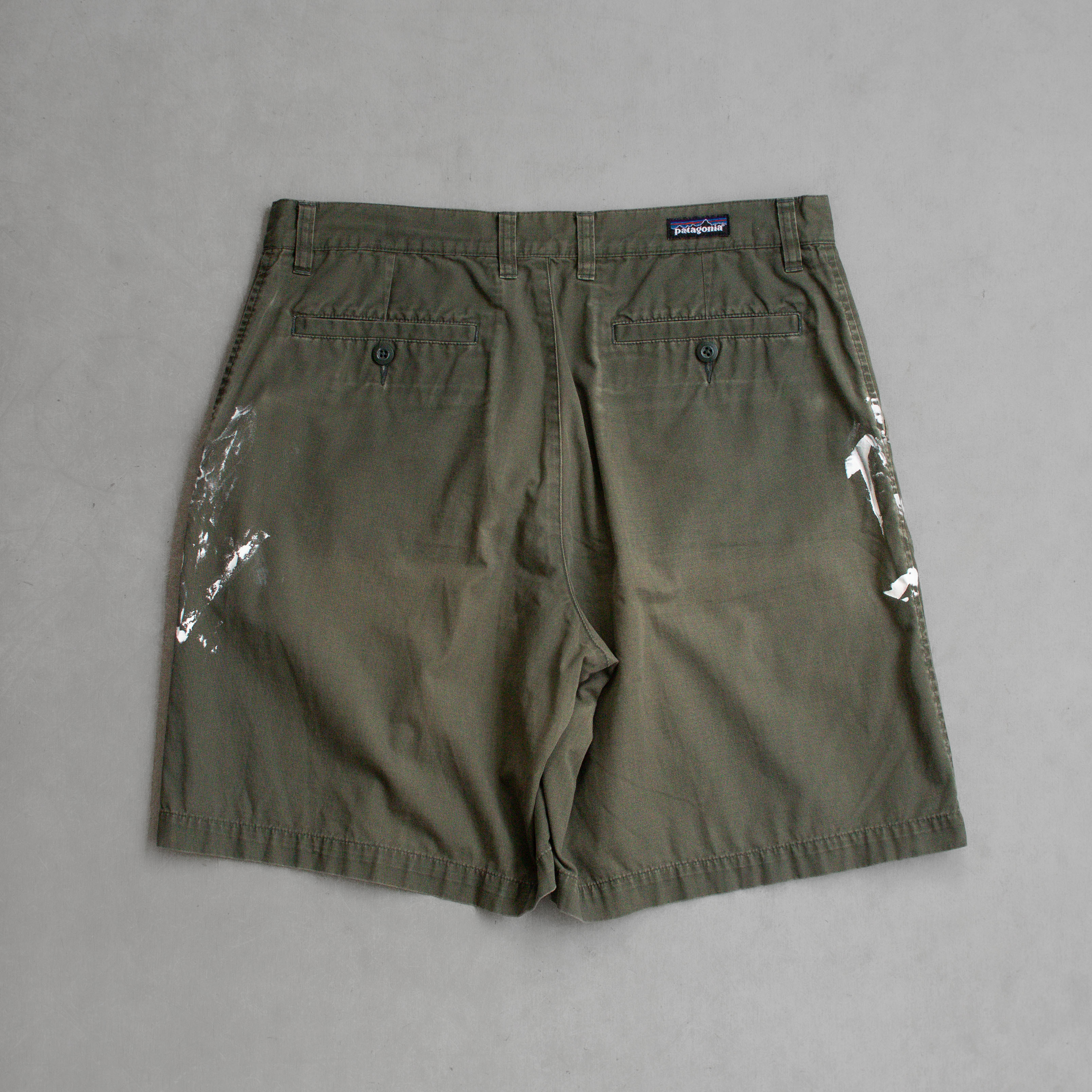 PATAGONIA CHINO SHORTS 美國 軍綠 潑漆 短褲