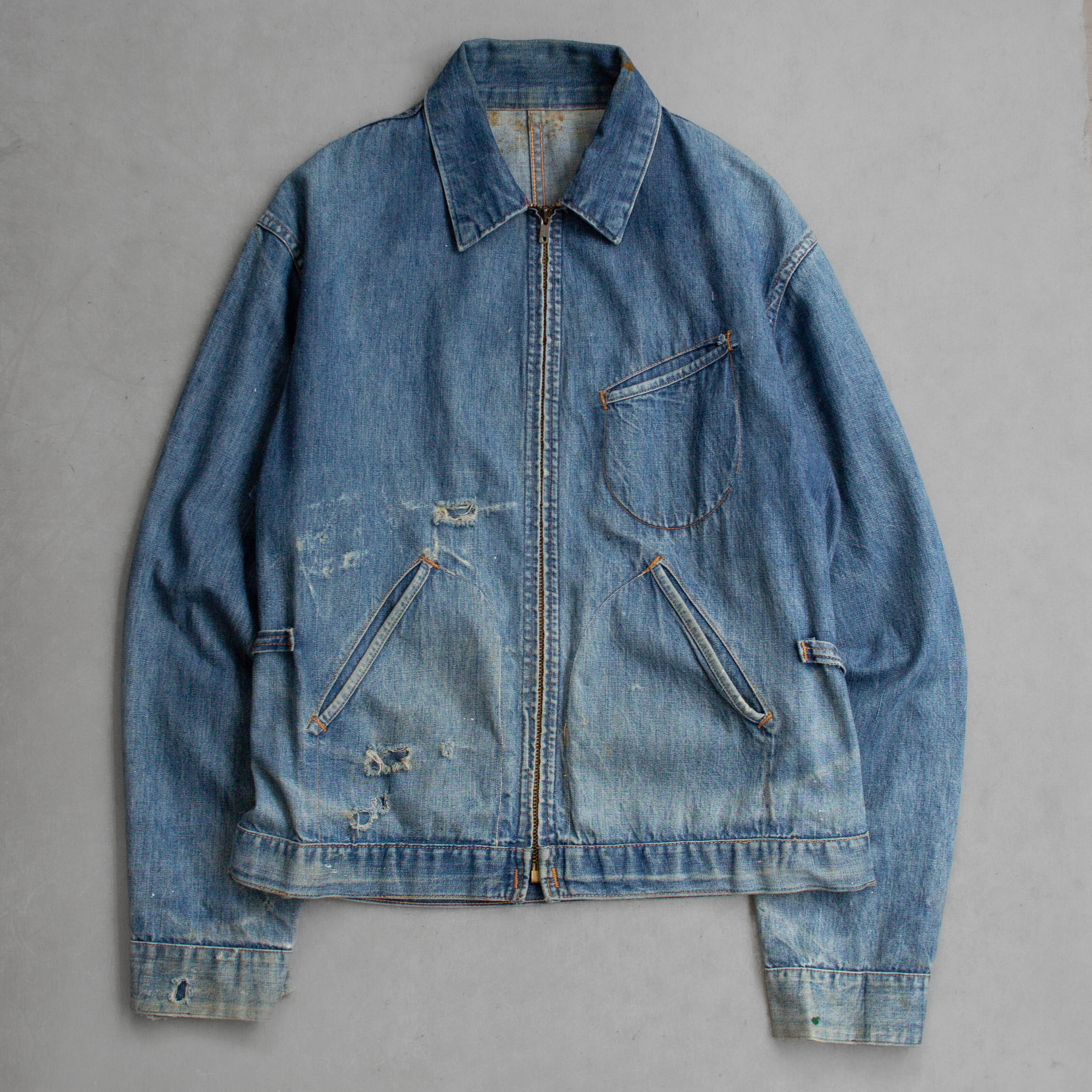 50-60s DENIM SPORTS JACKET 美國 丹寧 工作 外套