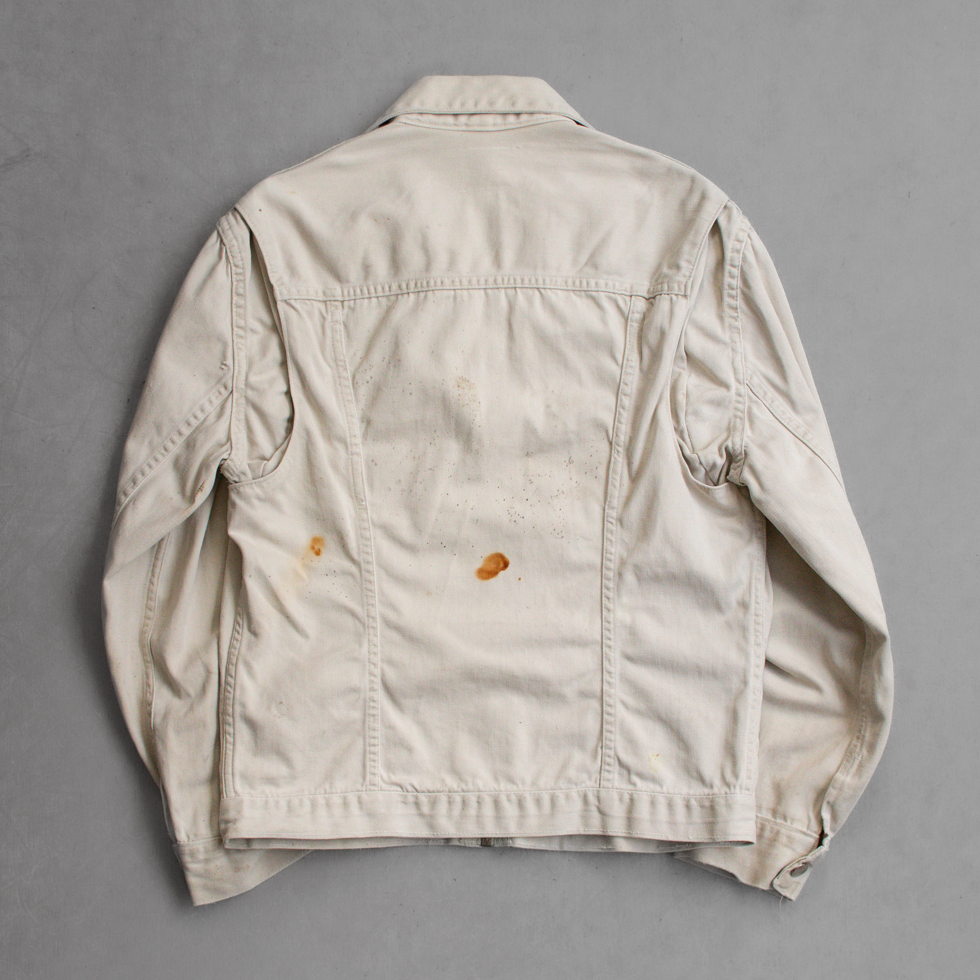 60S WRANGLER 33MJZ SATEEN JACKET 美國製 白色 拉鍊 外套 夾克
