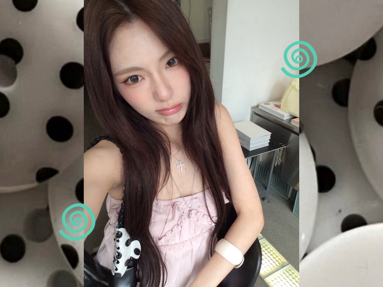 現貨! 9.amez project sugar bloom cami 品牌荷葉邊上衣 (pink)