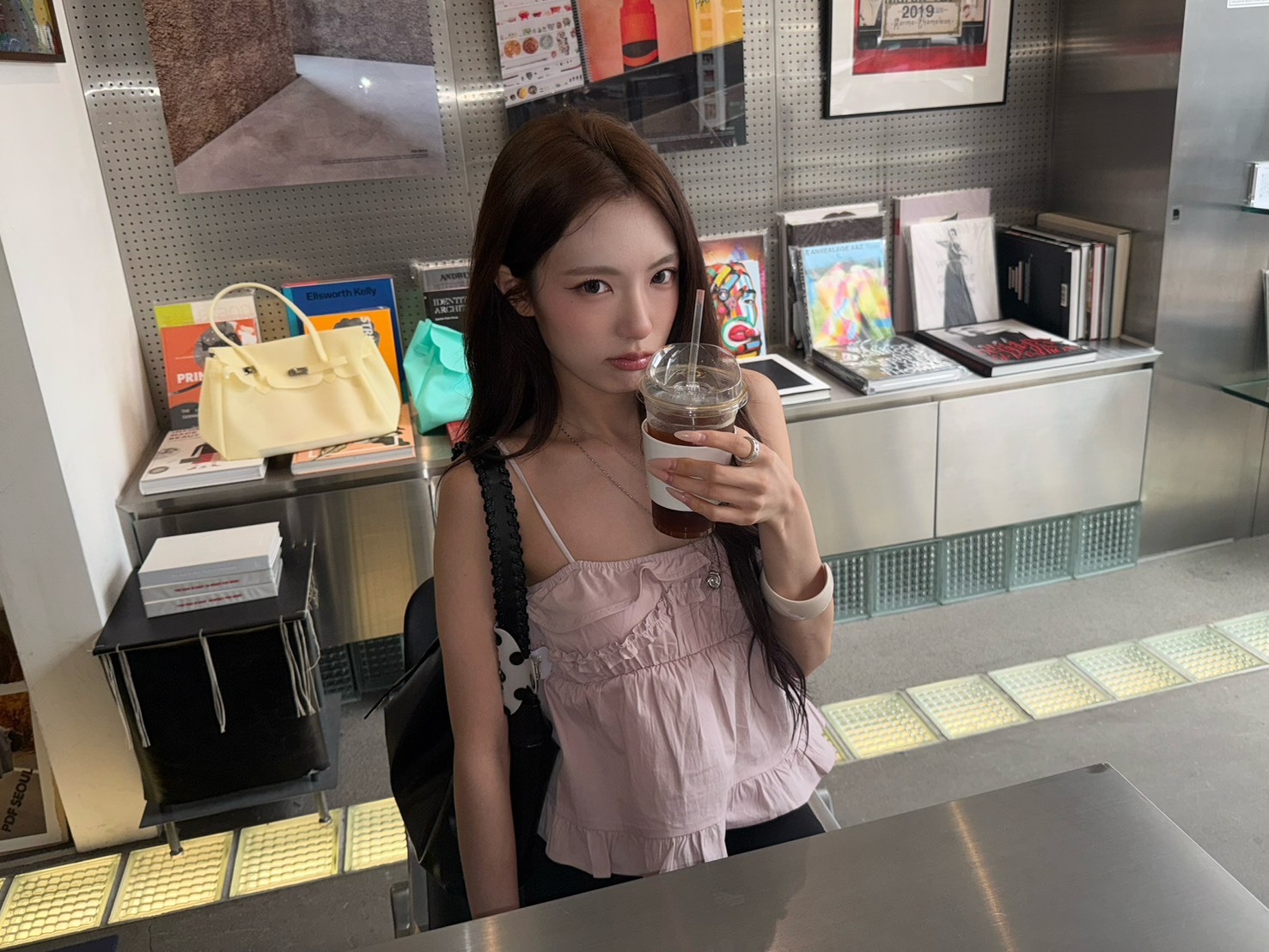 現貨! 9.amez project sugar bloom cami 品牌荷葉邊上衣 (pink)