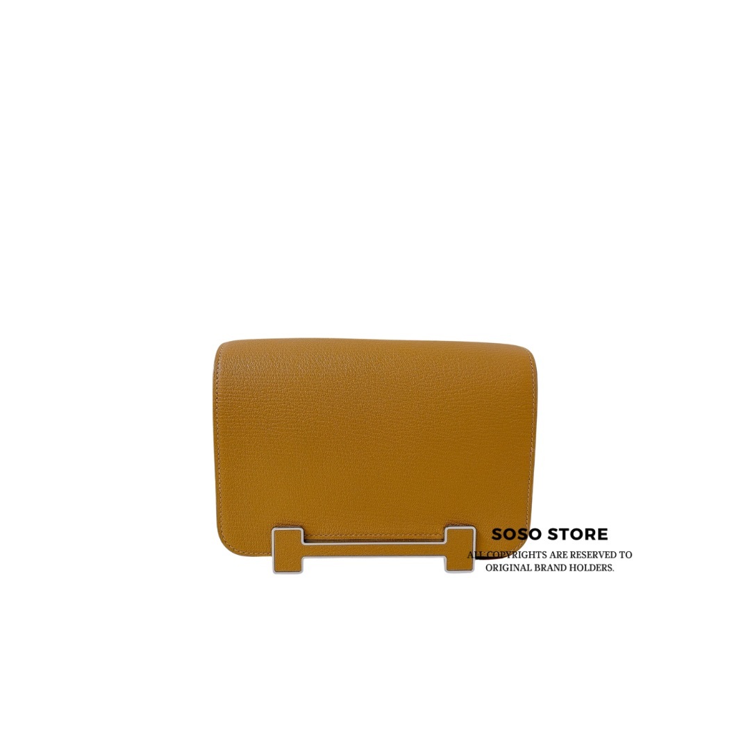 Hermes Geta Bag - 9U Mustard / SHW