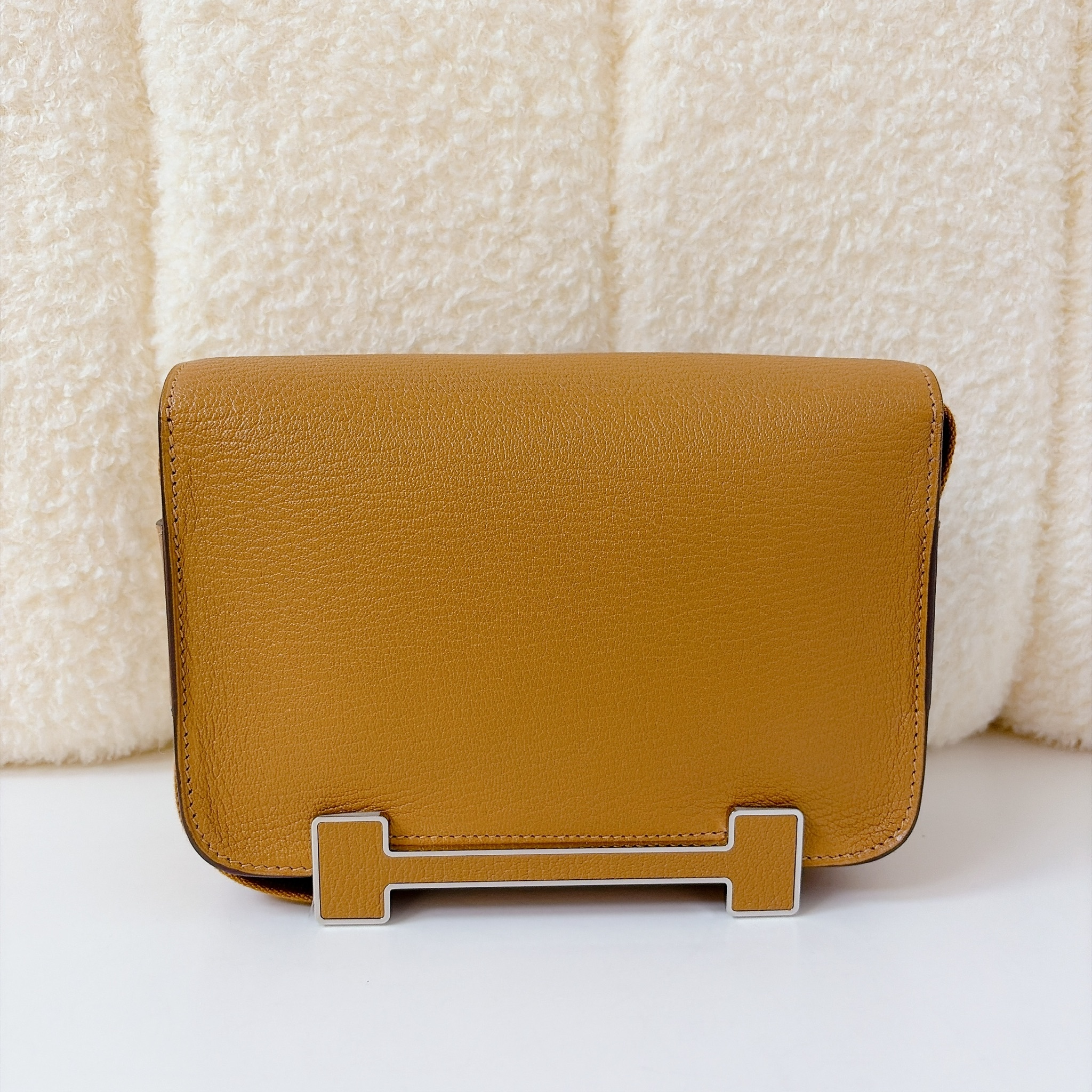 Hermes Geta Bag - 9U Mustard / SHW