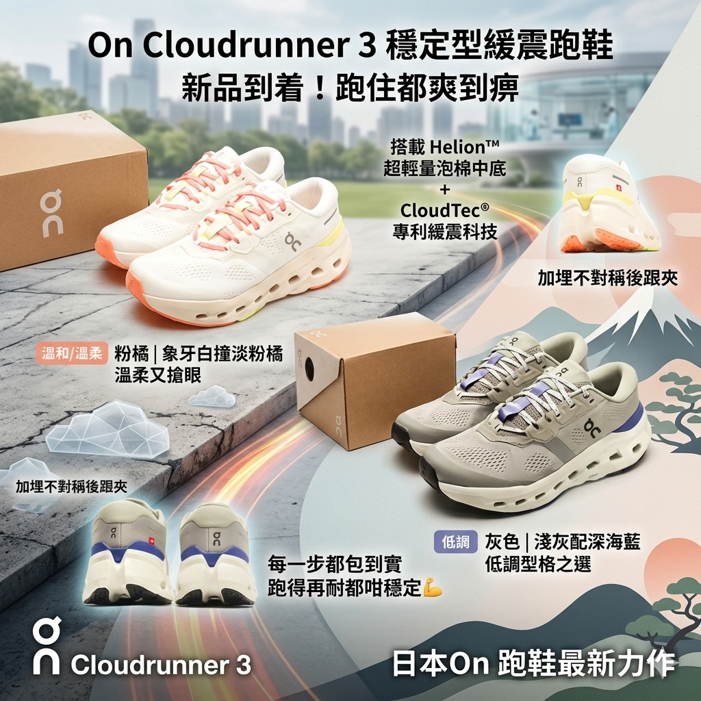 On Cloudrunner 3 穩定型緩震跑鞋