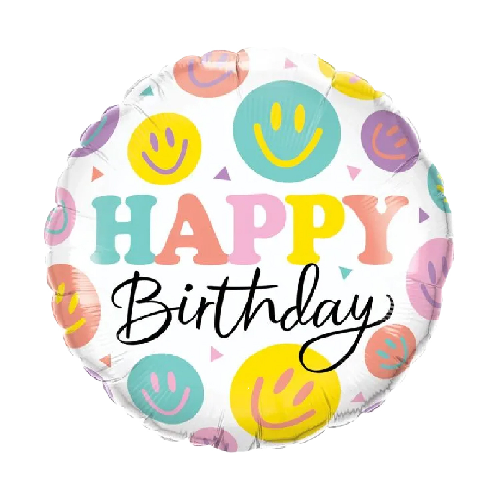 18吋繽紛生日笑臉