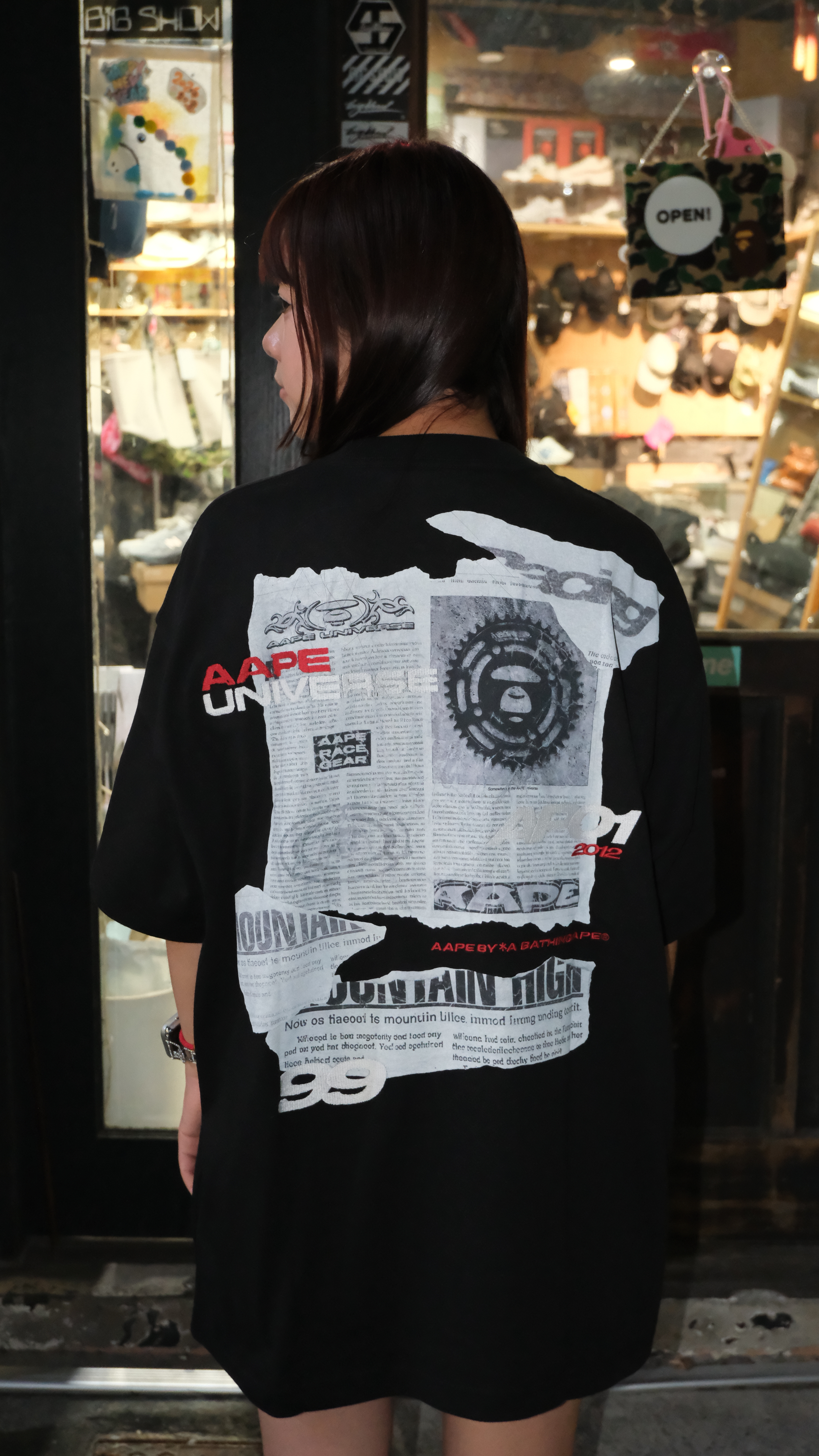 Aape 26SS 報紙 拼接風 短Tee AAPTEM1872XXQ 1872
