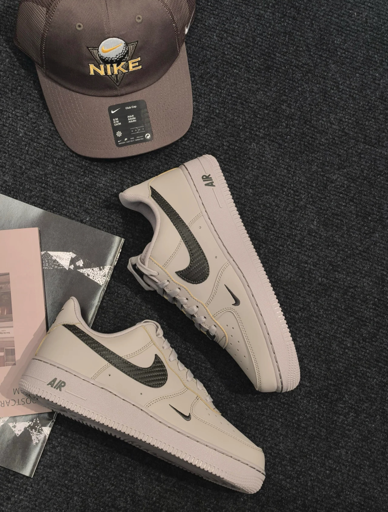 代購-Nike Air Force 1 '07 "College Grey/Newsprint" 復古灰  IV5732-002