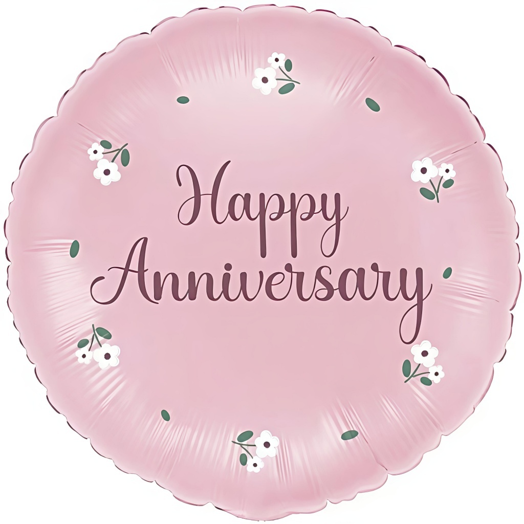 花語紀念日 Happy Anniversary 鋁箔氣球｜45公分