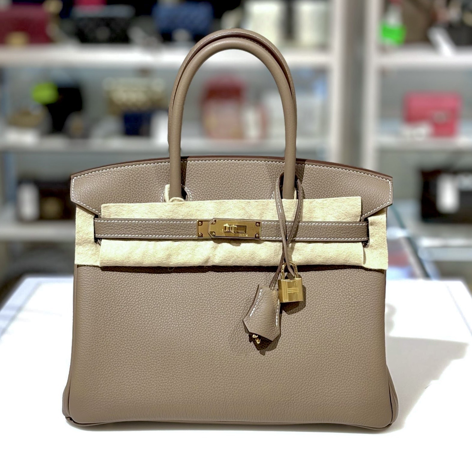 G刻!!! 新鮮單~全新HERMES BIRKIN 30, 大象灰金扣 ETOUPE TOGO GHW, #B30, BK30, #愛馬士鉑金包, #BRAND NEW #香榭站正品