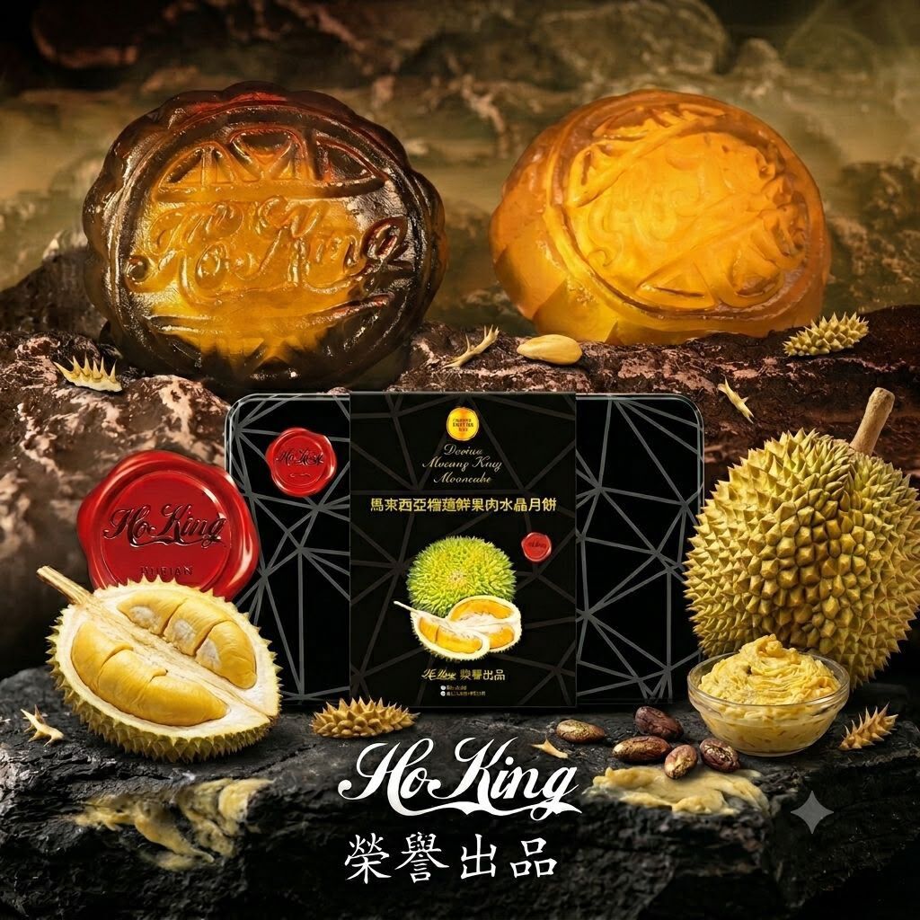 HoKing 榴槤水晶月餅/馬來西亞頂級榴槤冰皮月餅 (H6 PH200)