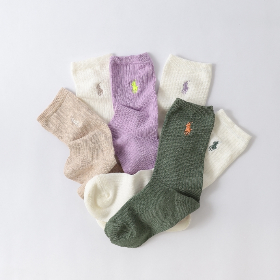 Polo 春日系中筒襪 兩雙入