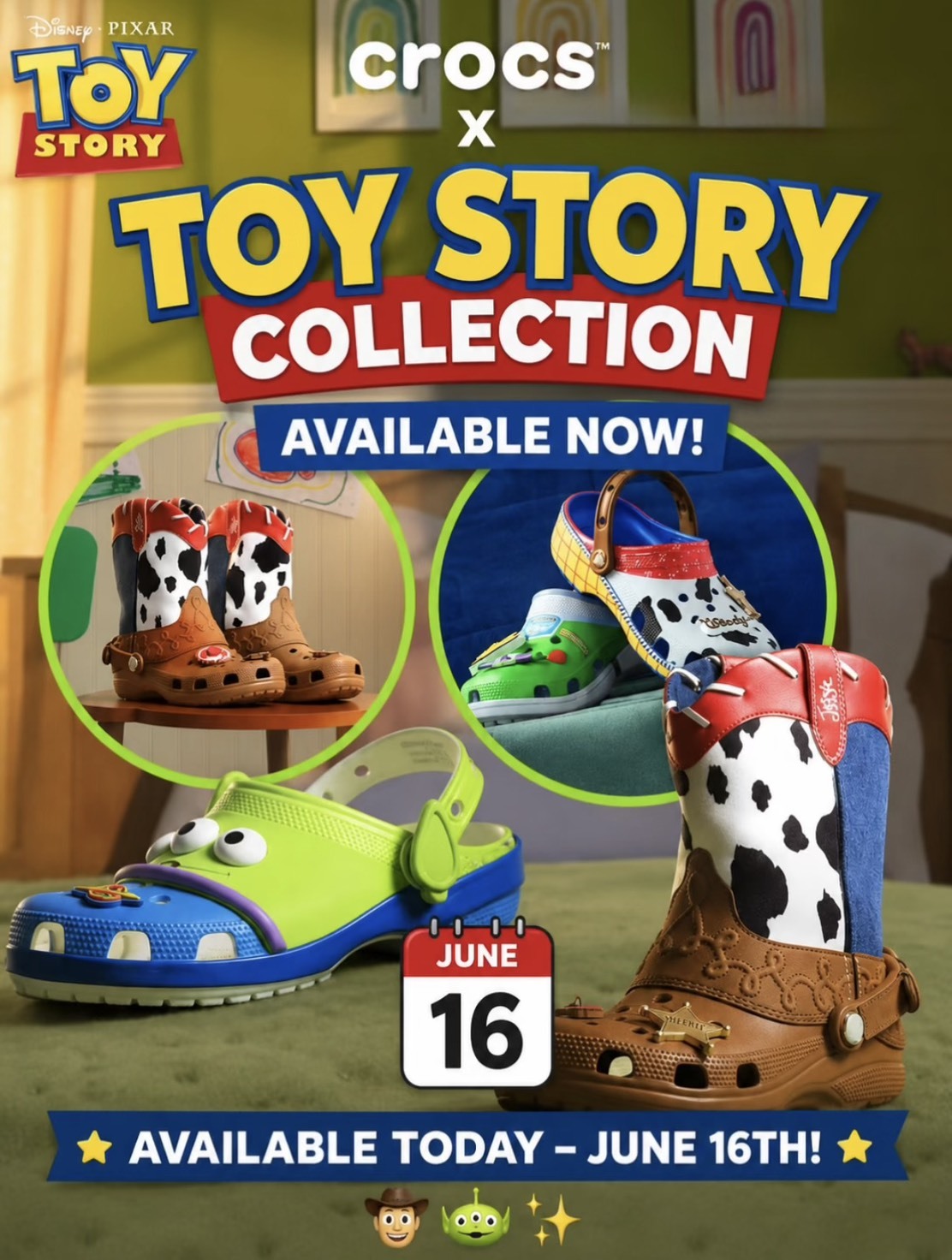 CROCS x Toy Story 玩具總動員 聯名 厚底 洞洞鞋 拖鞋 男女鞋