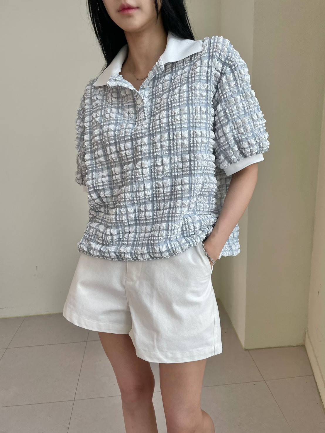泡泡格POLO衫