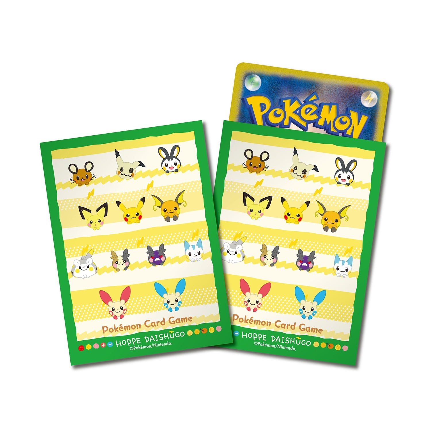 Pokemon Card Game 卡套 臉頰大集合 (綠色) HOPPE DAISHUGO【グリーン】
