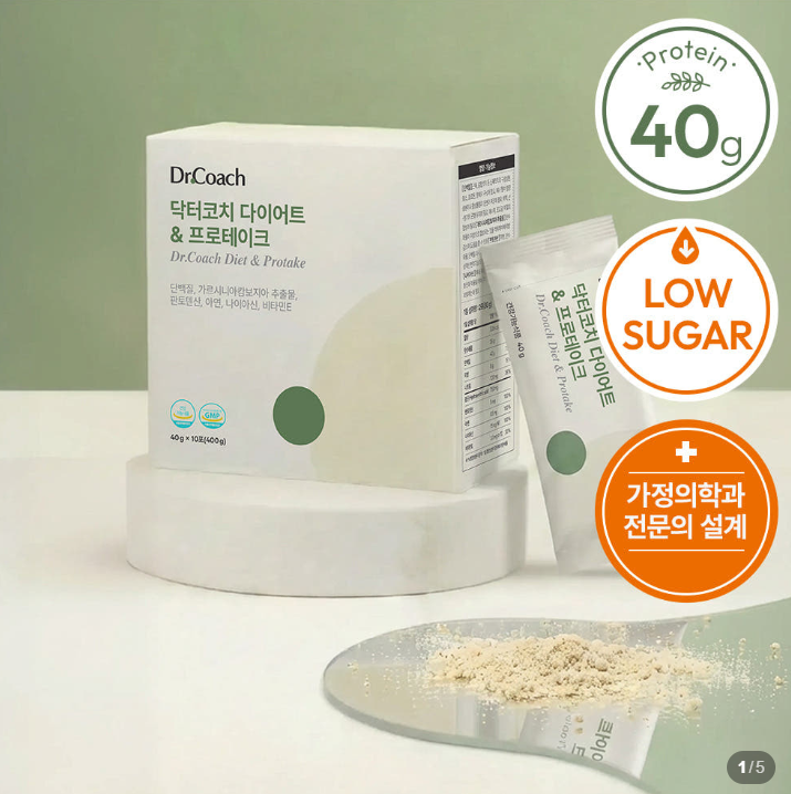 CA260619-M22  Dr. Coach Diet Protein Plant-Based Protein Shake High Protein 40g Proteake (10 Packets)
